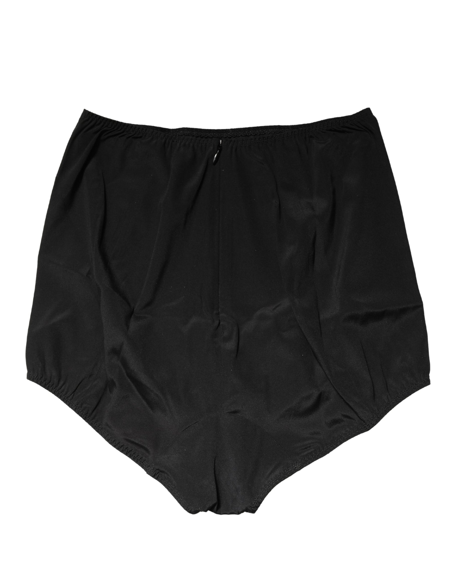 Dolce & Gabbana Black Silk Blend High Waist Girdle Panty Underwear | Regal Royce
