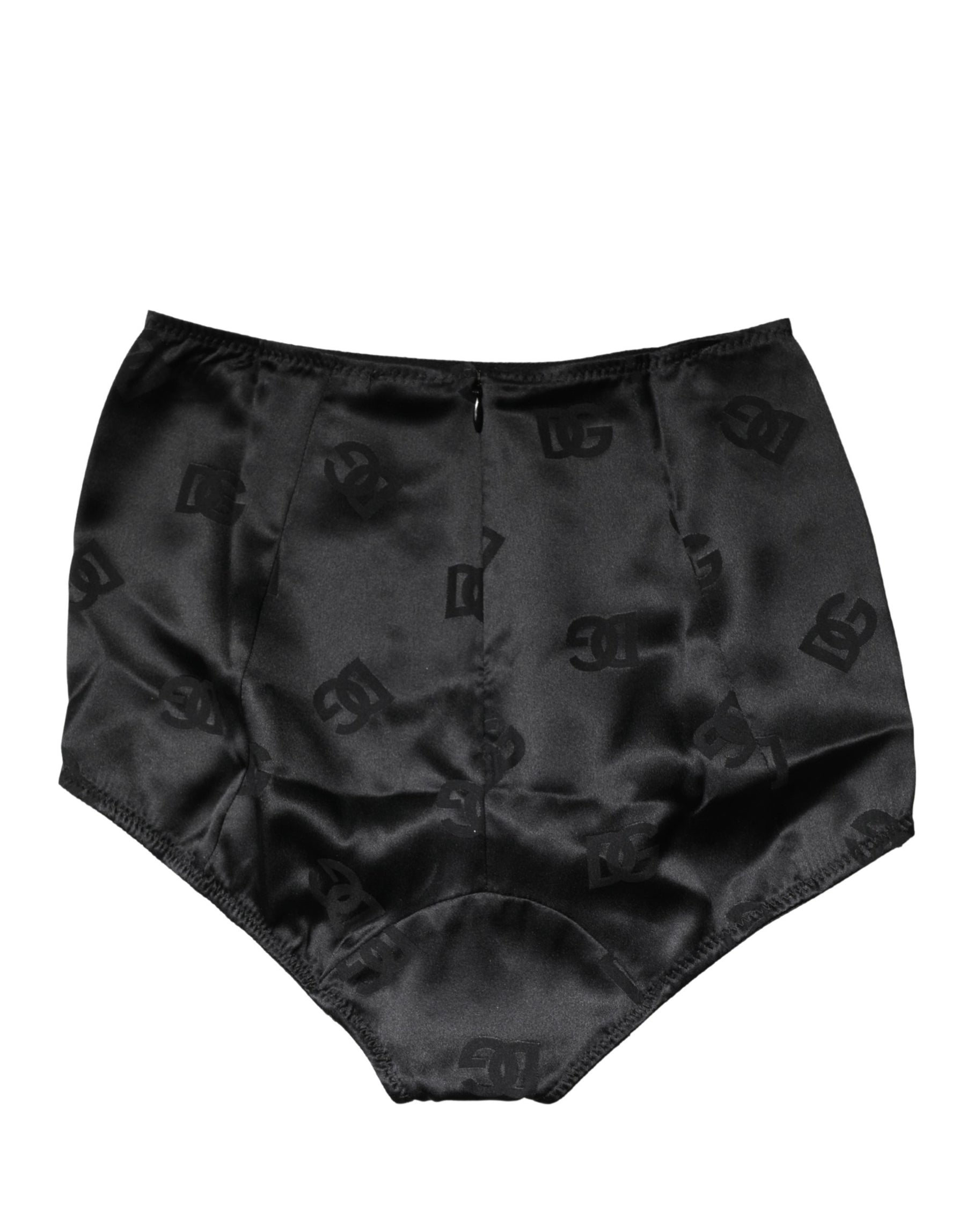Dolce & Gabbana Black Silk Blend High Waist Girdle Panty Underwear | Regal Royce