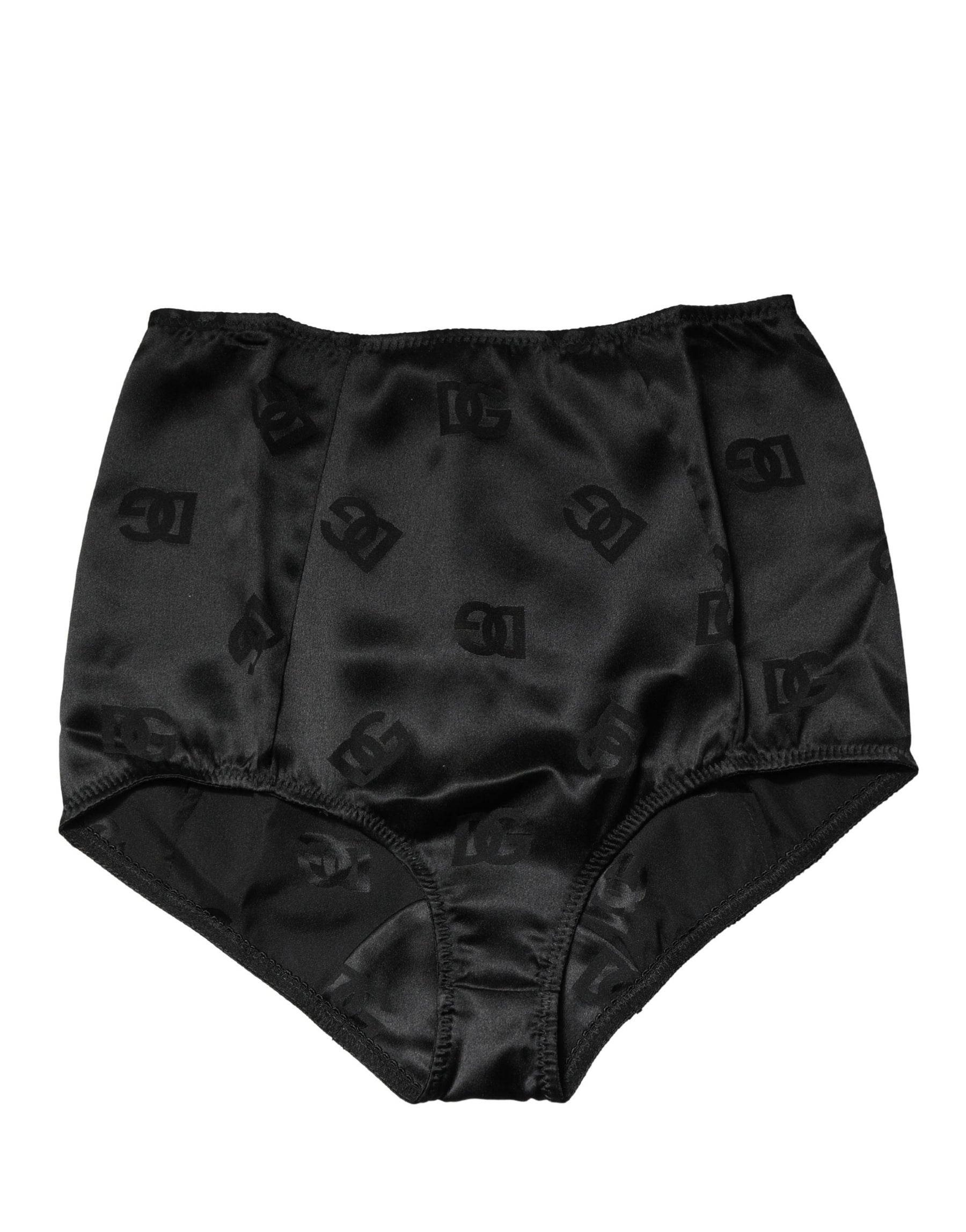 Dolce & Gabbana Black Silk Blend High Waist Girdle Panty Underwear | Regal Royce
