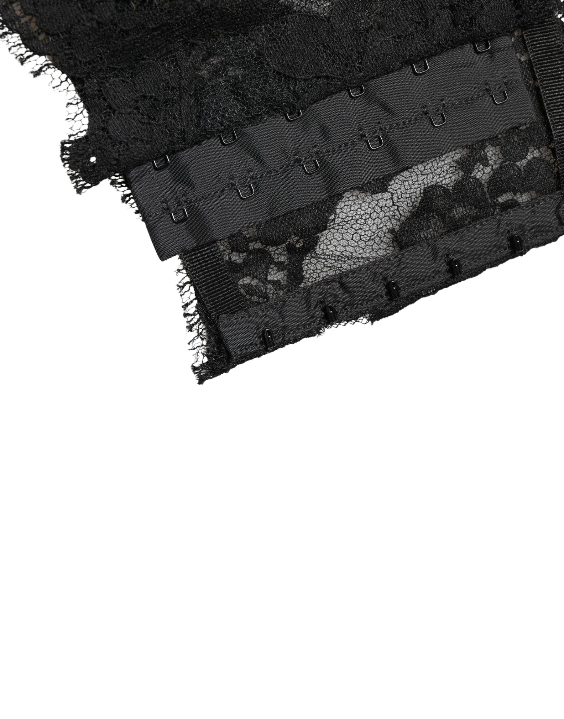 Dolce & Gabbana Black Lace Bandeau Bra Tube Top Underwear | Regal Royce
