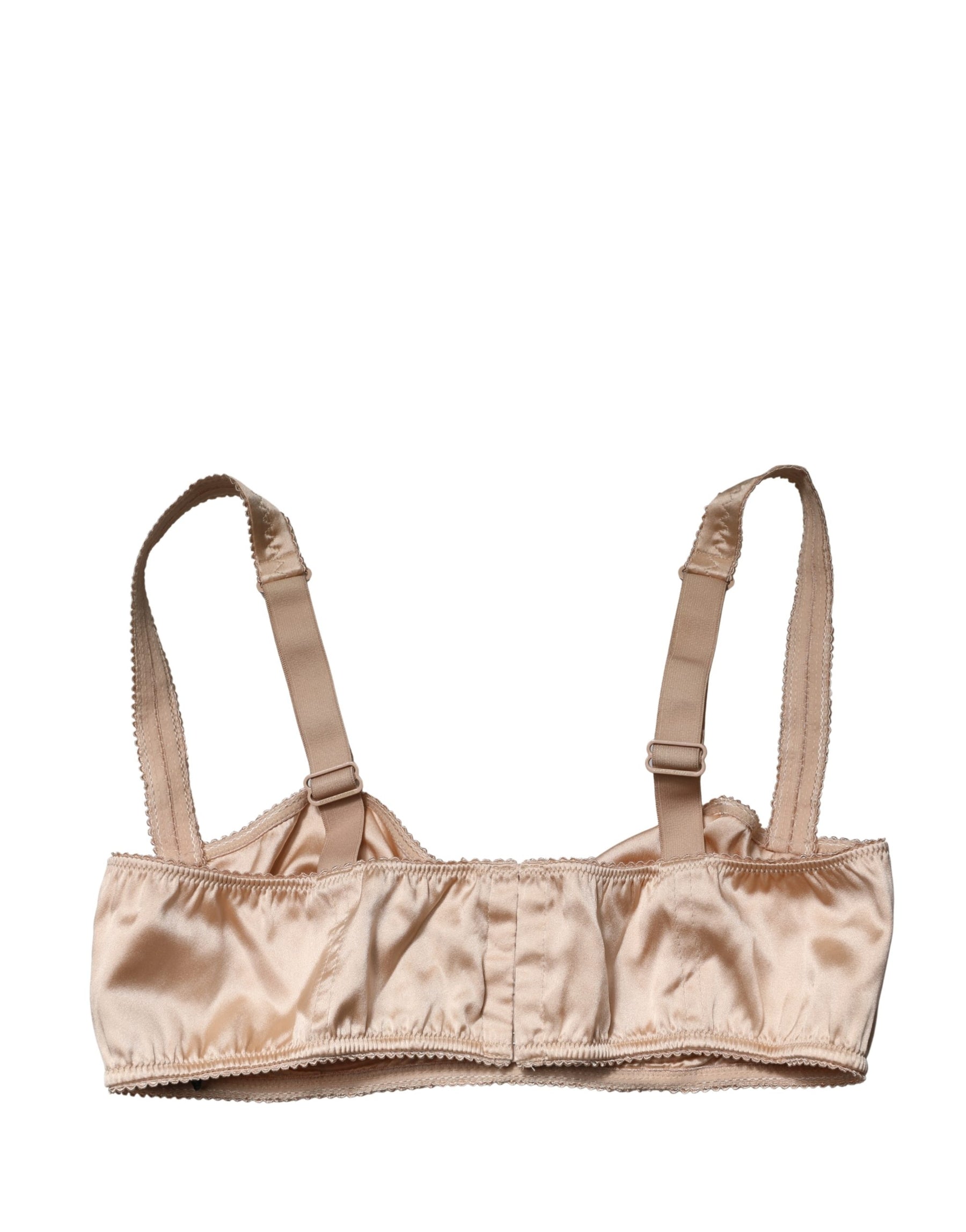 Dolce & Gabbana Beige Semi-Pad Underwire Balconette Bra Underwear | Regal Royce