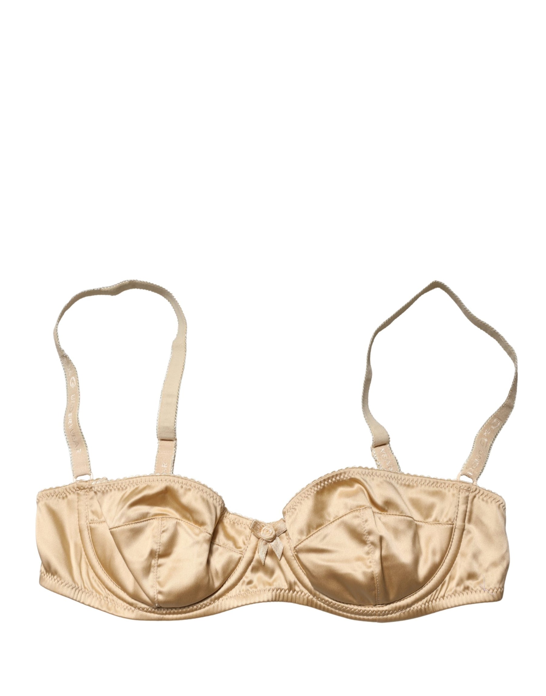 Dolce & Gabbana Beige Semi-Pad Underwire Balconette Bra Underwear | Regal Royce