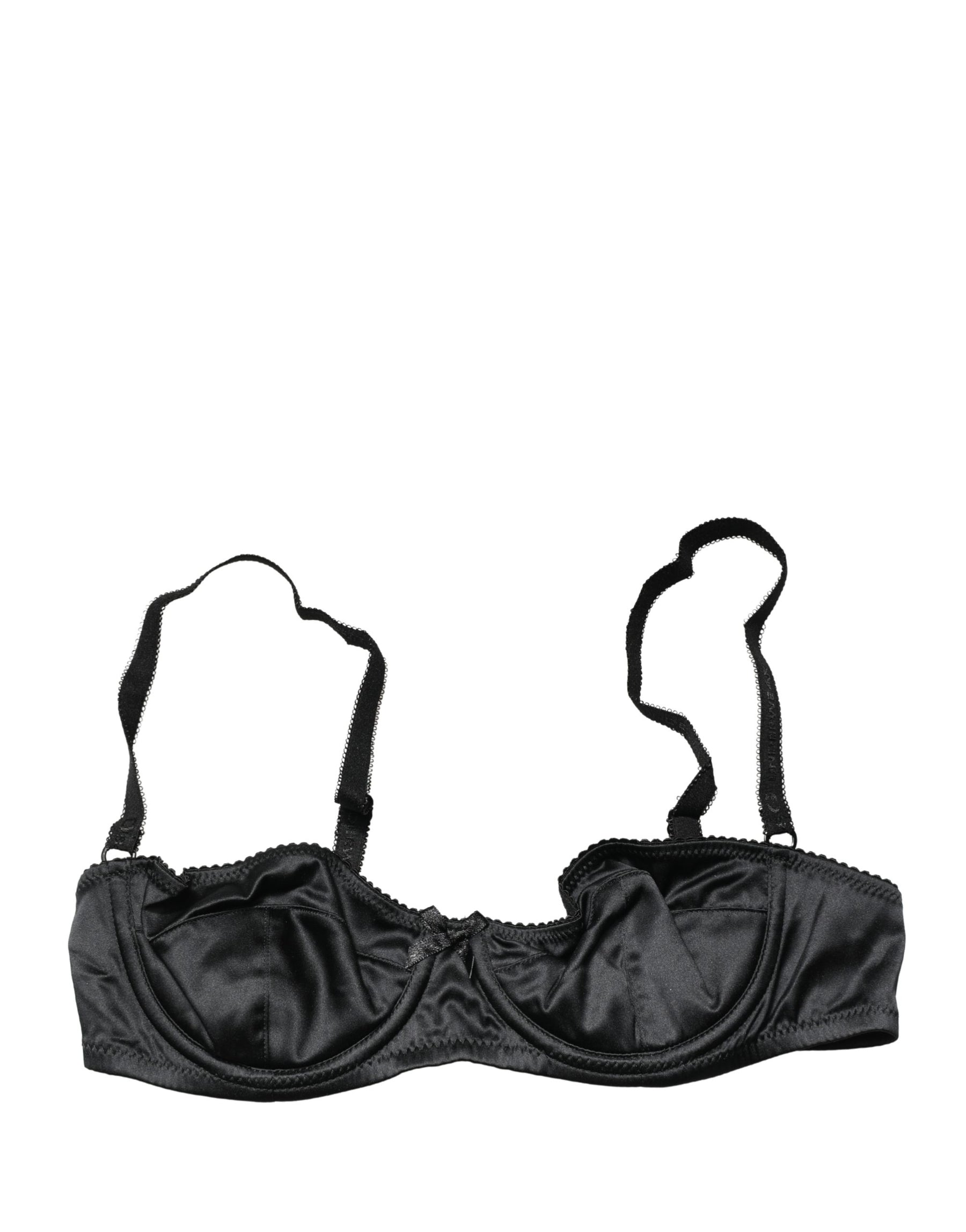 Dolce & Gabbana Black Semi-Pad Underwire Balconette Bra Underwear | Regal Royce