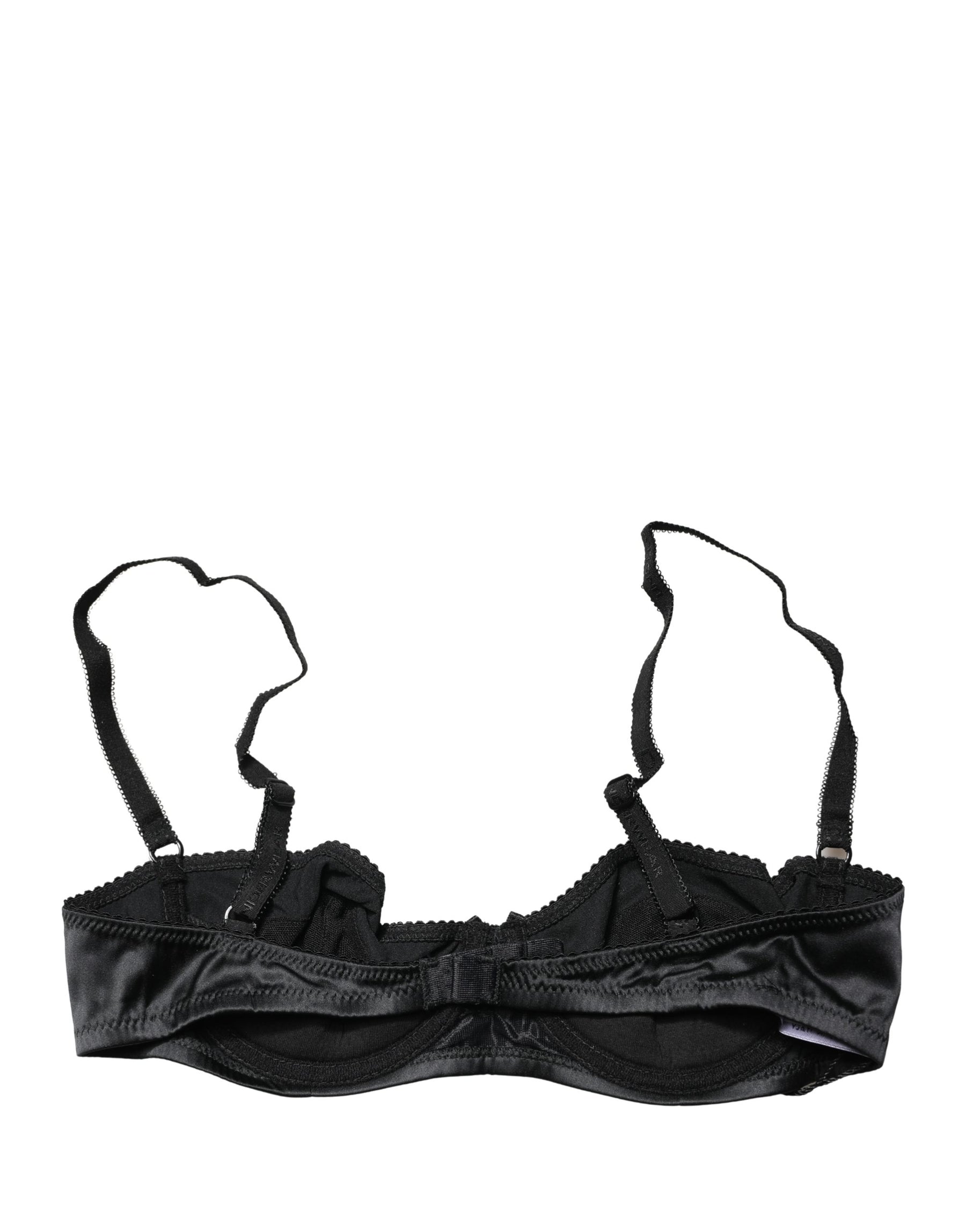 Dolce & Gabbana Black Semi-Pad Underwire Balconette Bra Underwear | Regal Royce