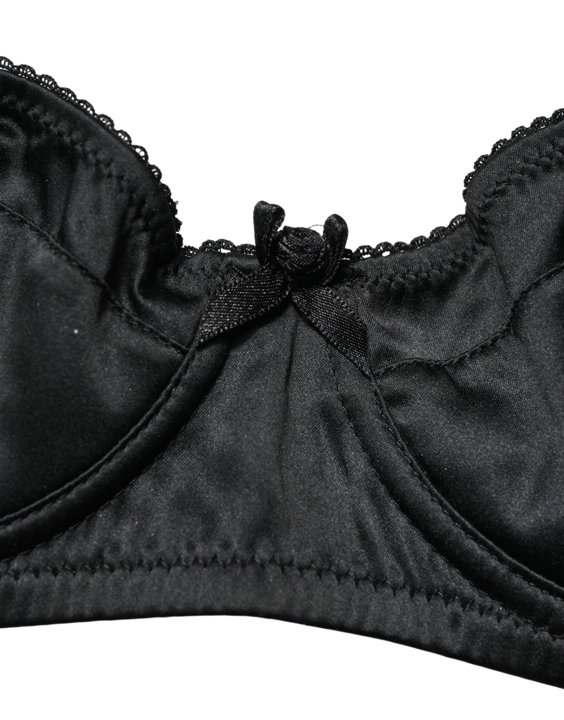 Dolce & Gabbana Black Semi-Pad Underwire Balconette Bra Underwear | Regal Royce