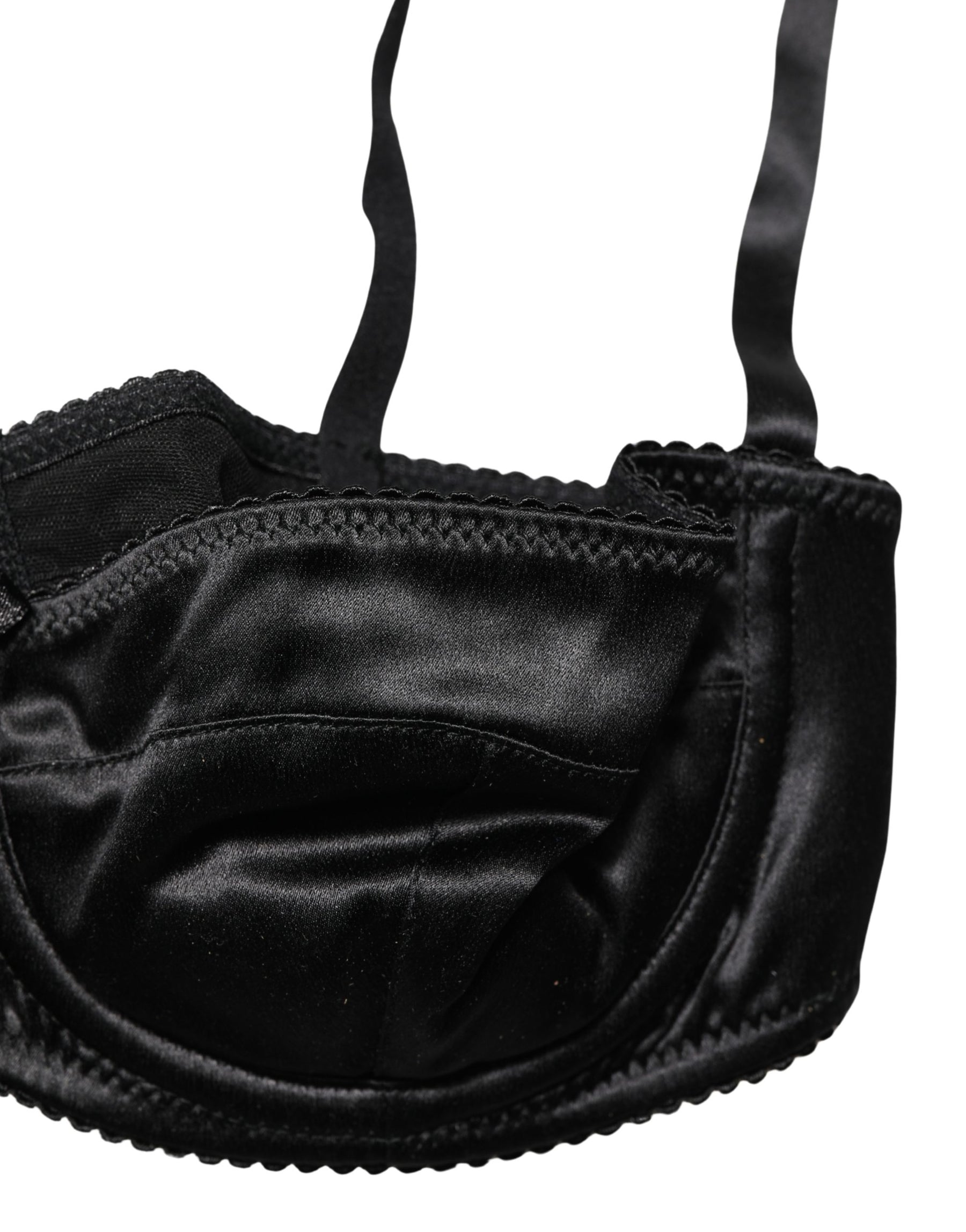 Dolce & Gabbana Black Semi-Pad Underwire Balconette Bra Underwear | Regal Royce