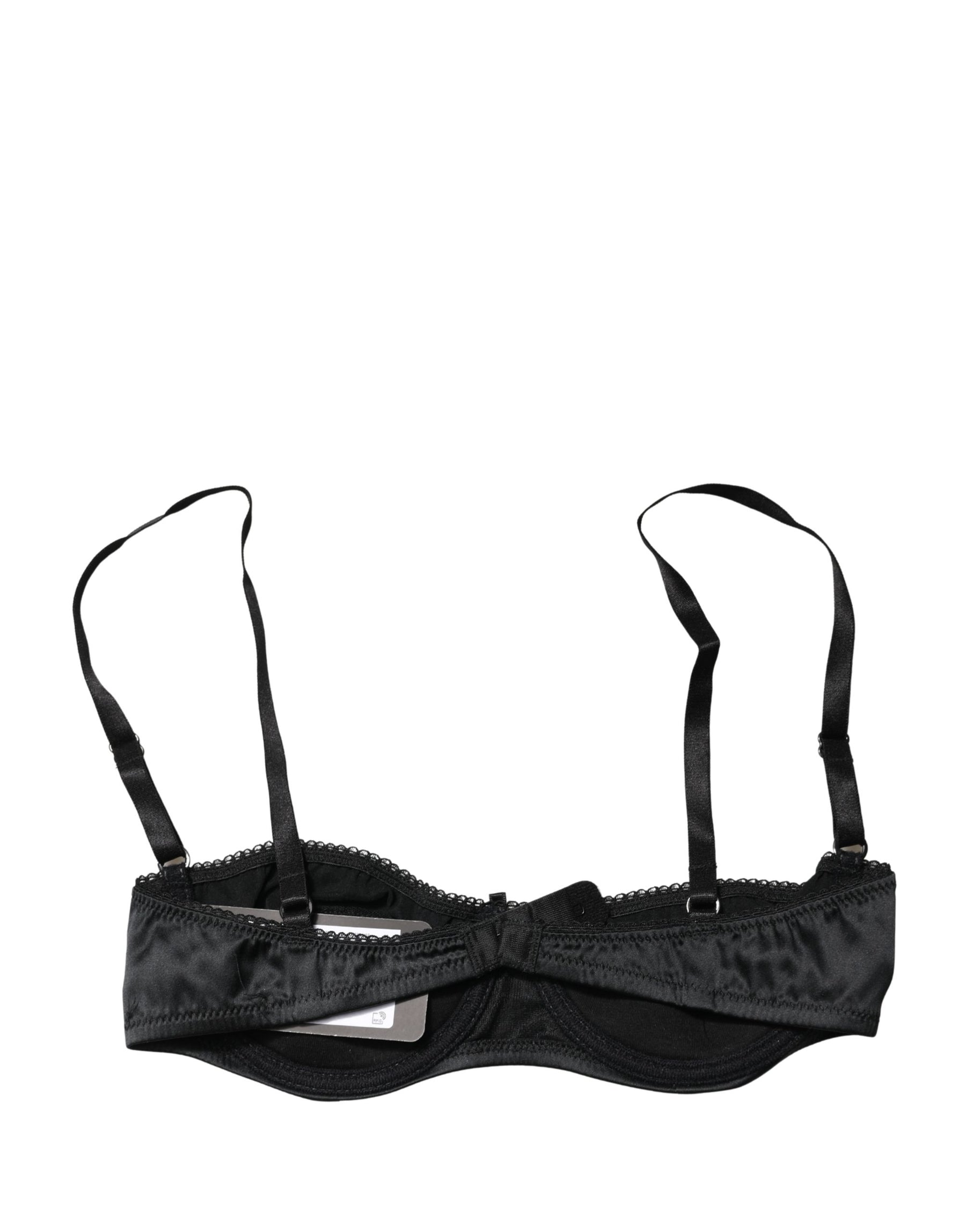 Dolce & Gabbana Black Semi-Pad Underwire Balconette Bra Underwear | Regal Royce