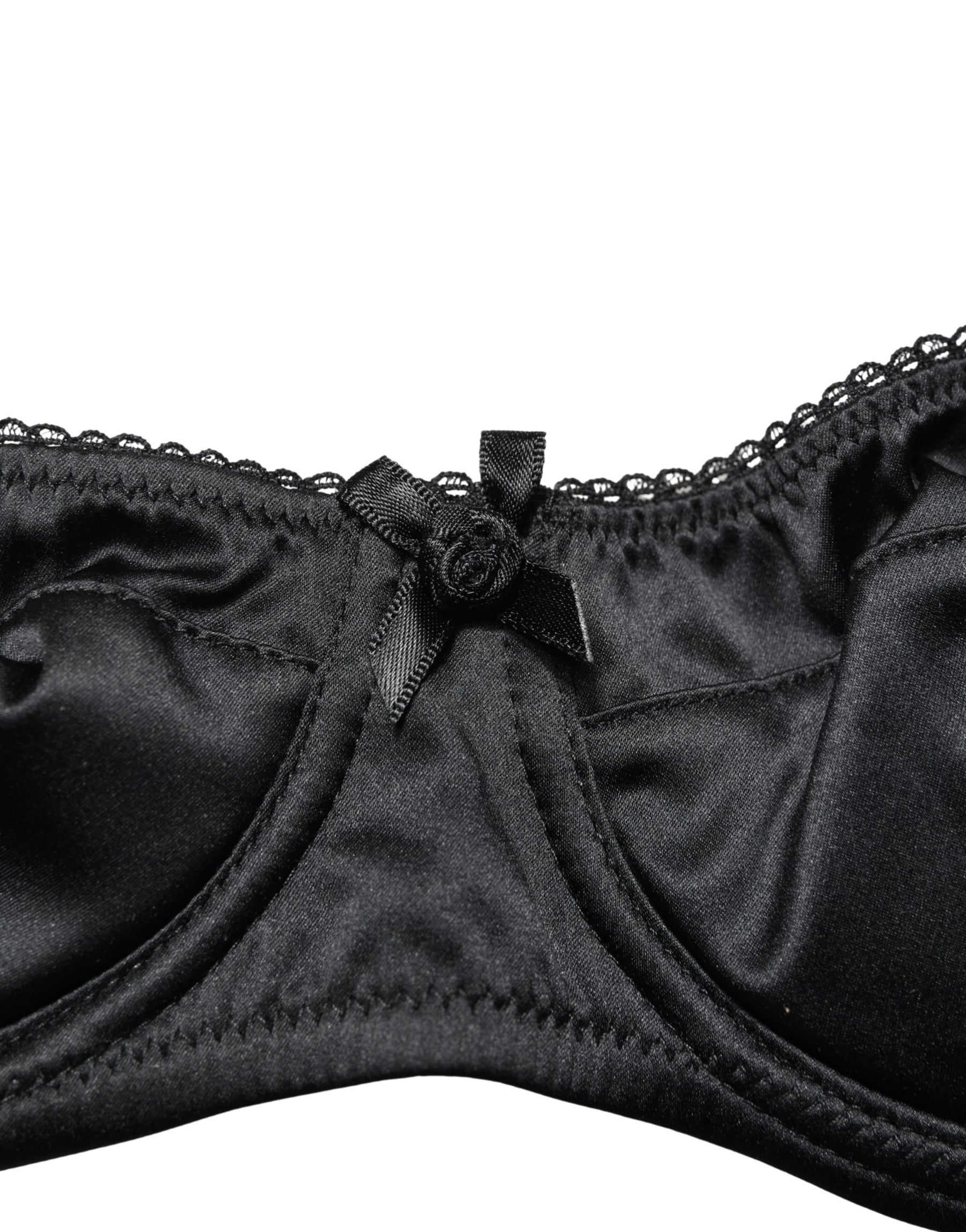 Dolce & Gabbana Black Semi-Pad Underwire Balconette Bra Underwear | Regal Royce