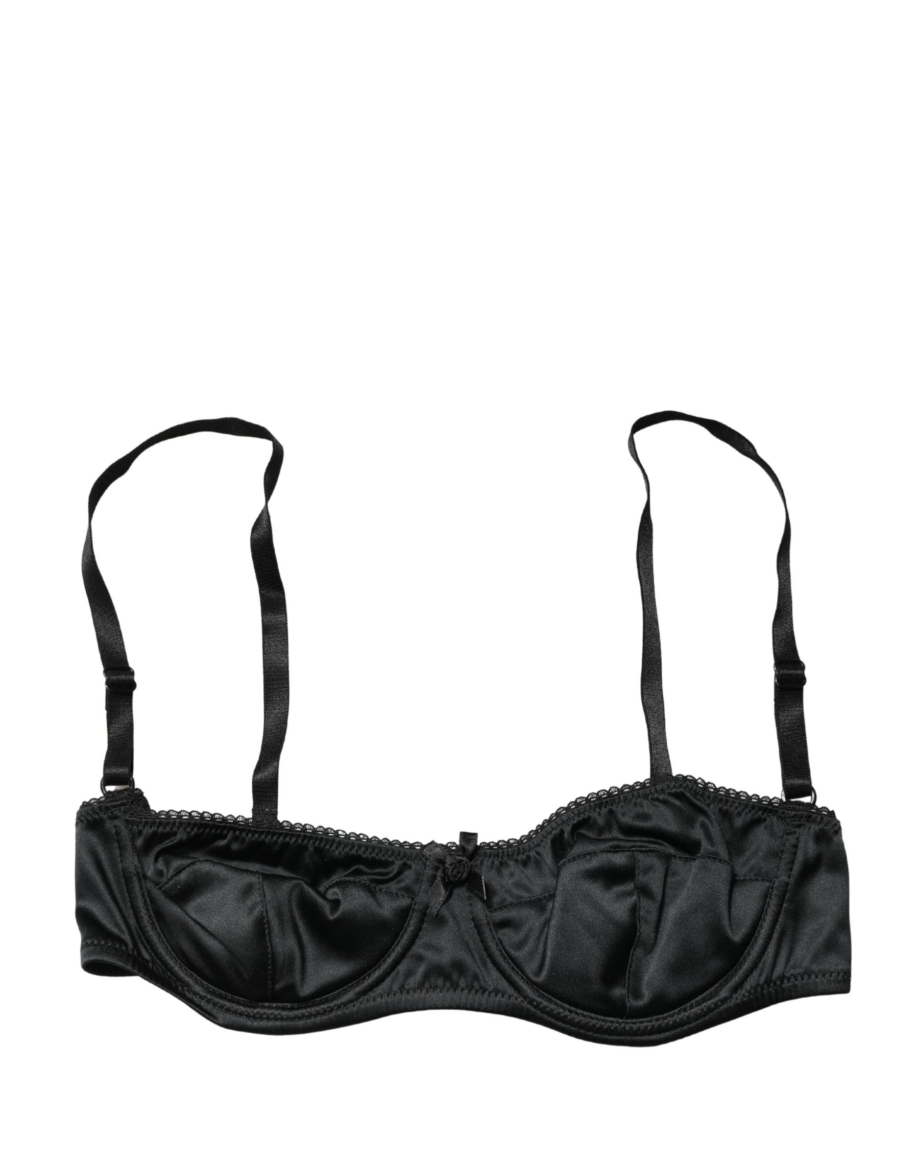Dolce & Gabbana Black Semi-Pad Underwire Balconette Bra Underwear | Regal Royce