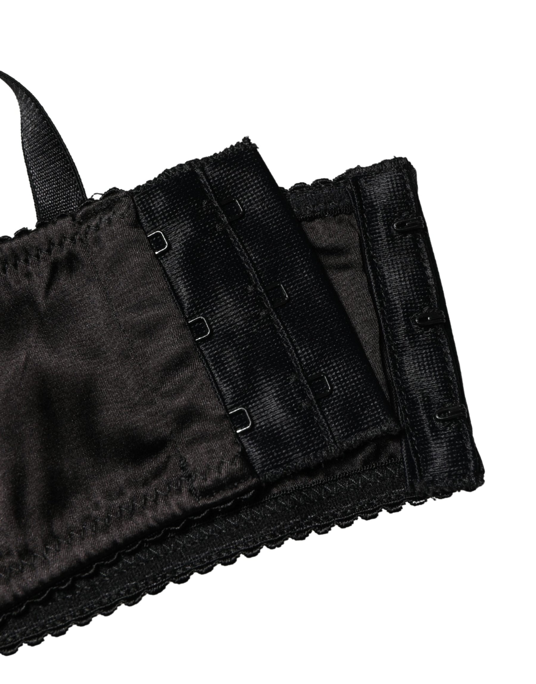 Dolce & Gabbana Black Semi-Pad Underwire Balconette Bra Underwear | Regal Royce