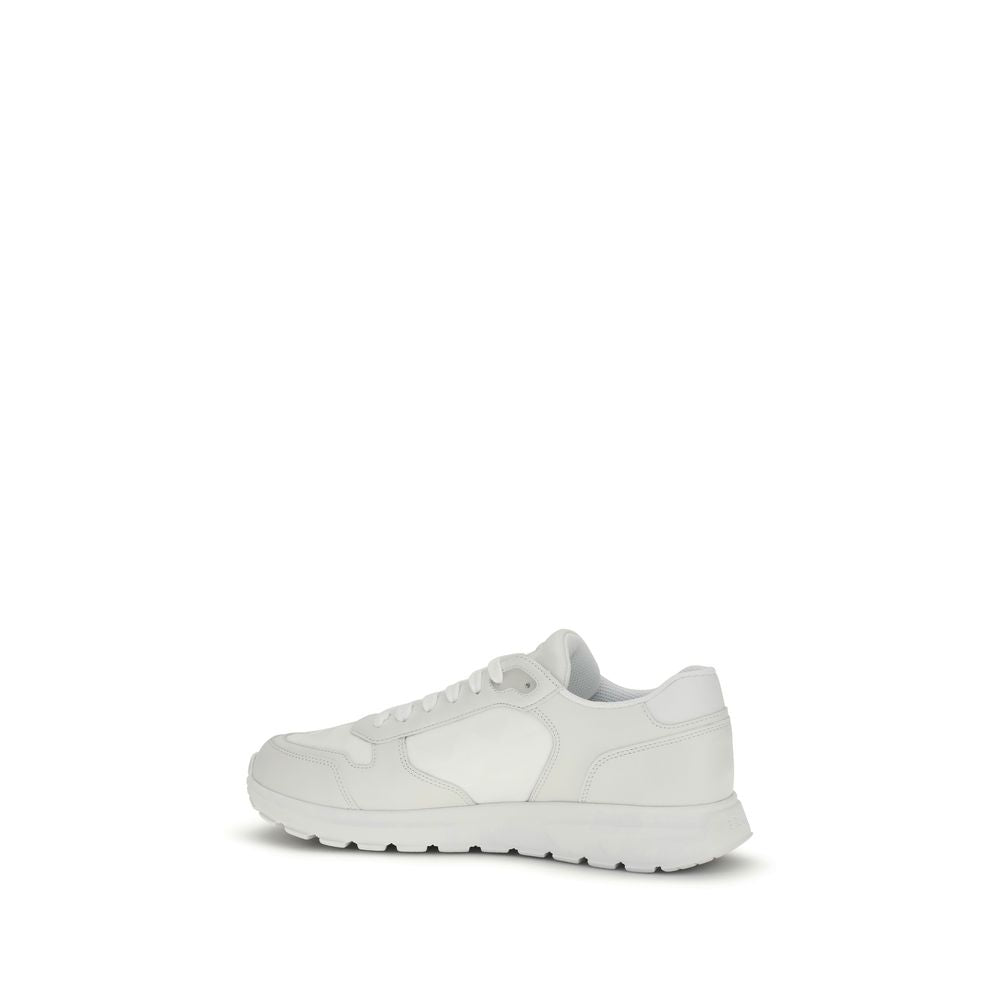 Prada White Recycled Polyamide Athletic Sneakers | Regal Royce