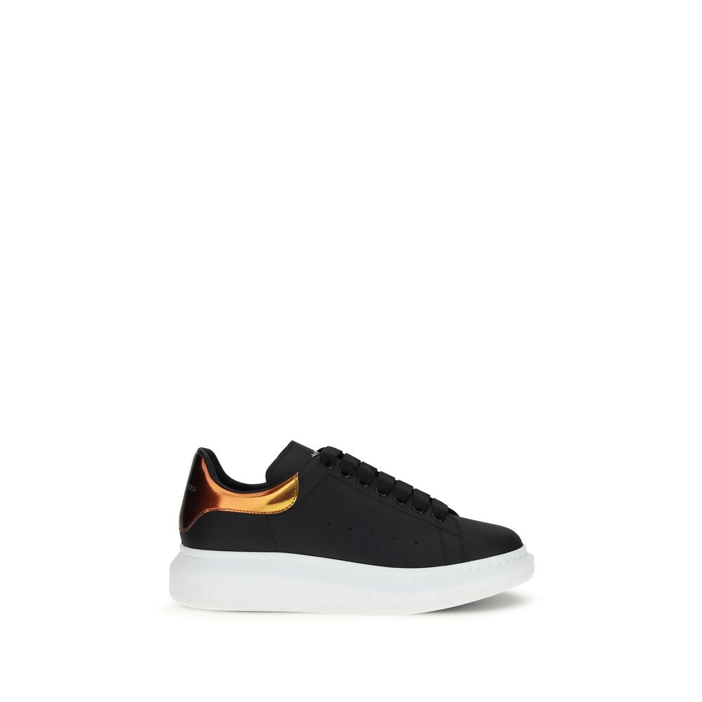 Alexander McQueen Black Calf Leather Bos Taurus Platform Sneakers | Regal Royce