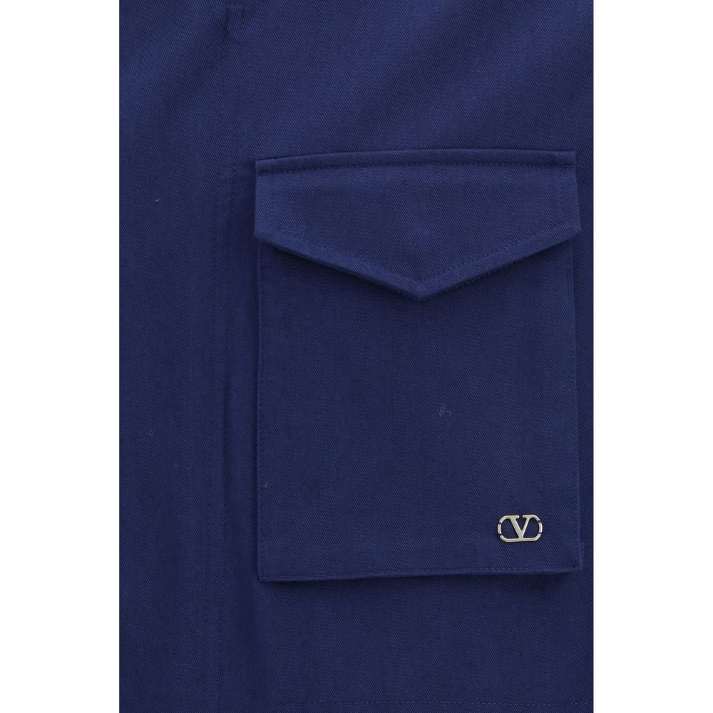Valentino Blue Cotton Coat | Regal Royce