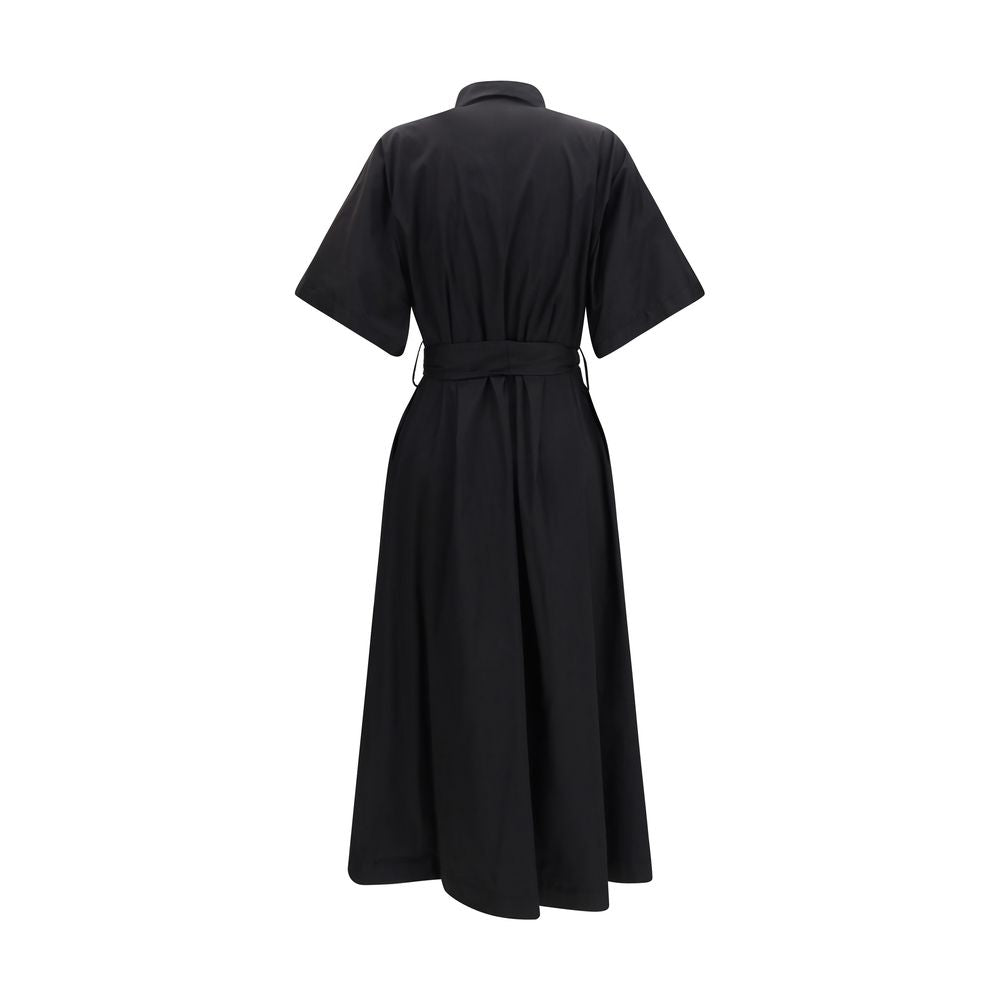 Ella Black Cotton Casual Dress | Regal Royce