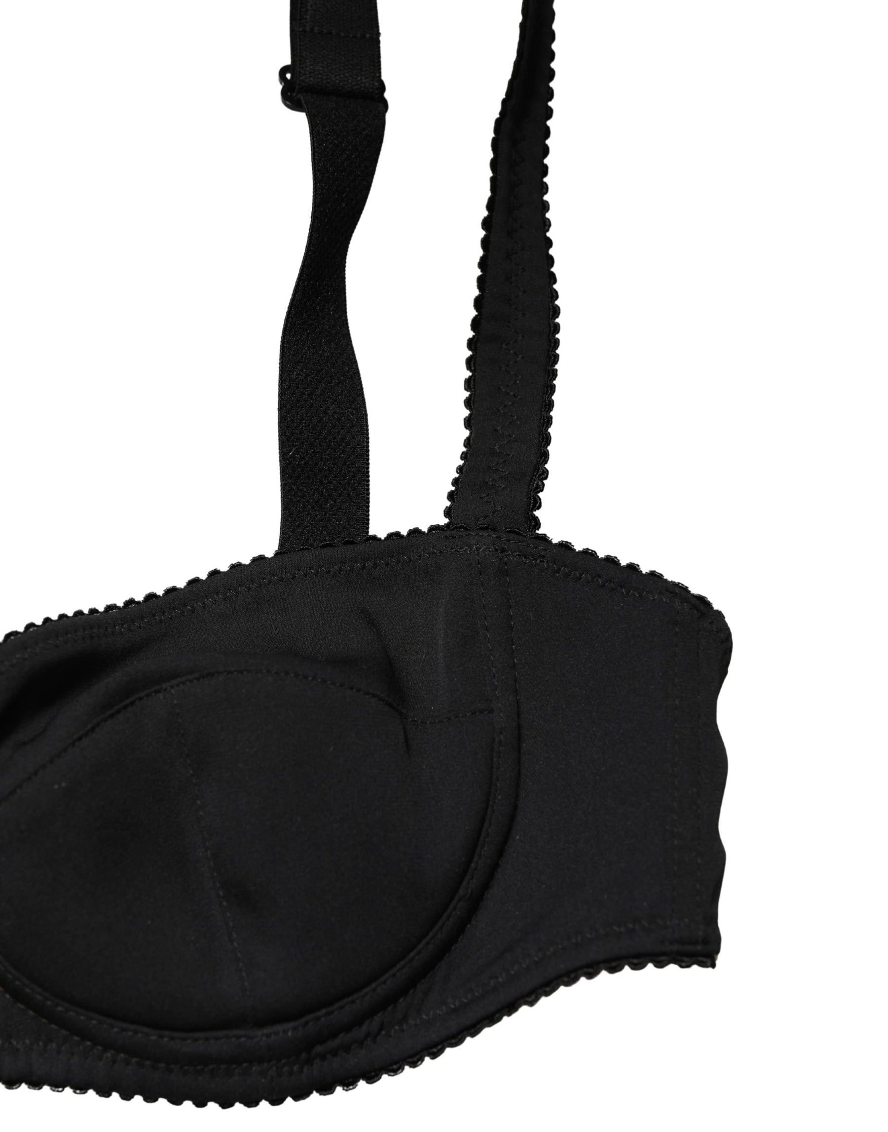 Dolce & Gabbana Black Semi-Pad Underwire Balconette Bra Underwear | Regal Royce