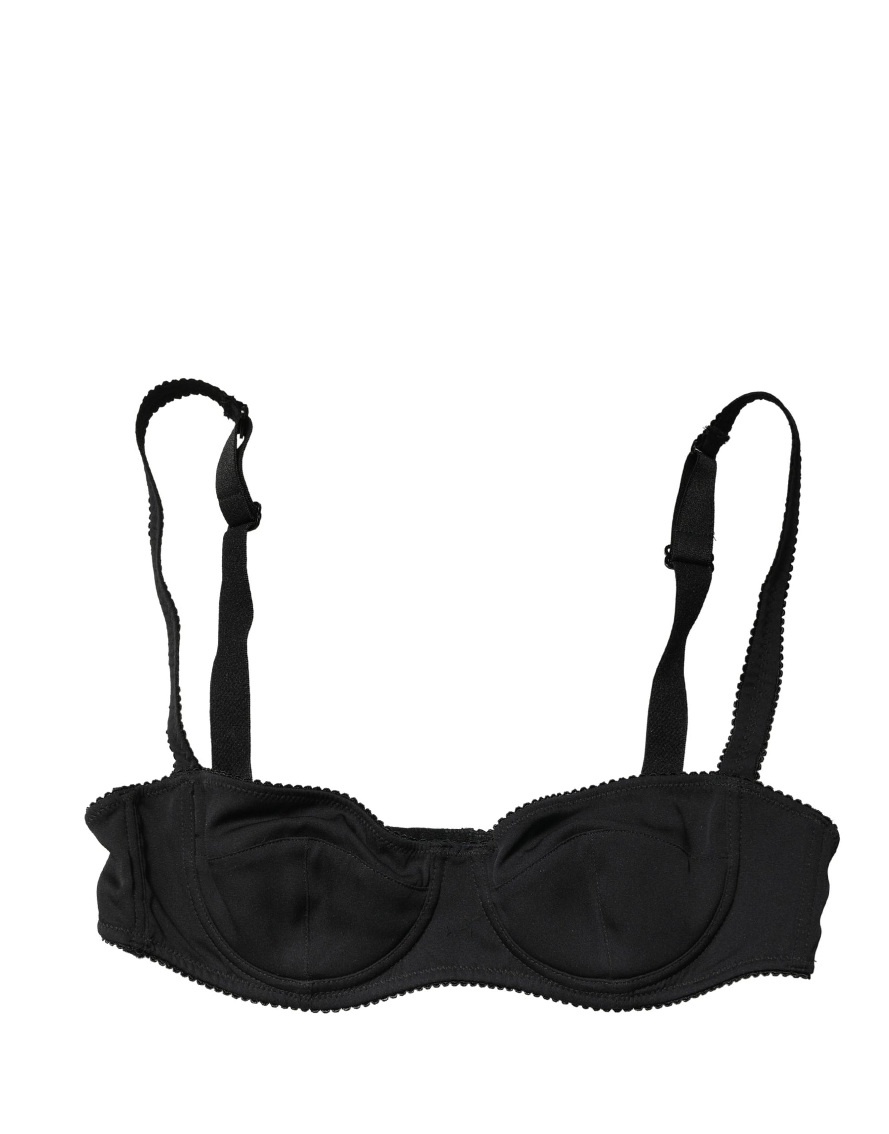 Dolce & Gabbana Black Semi-Pad Underwire Balconette Bra Underwear | Regal Royce