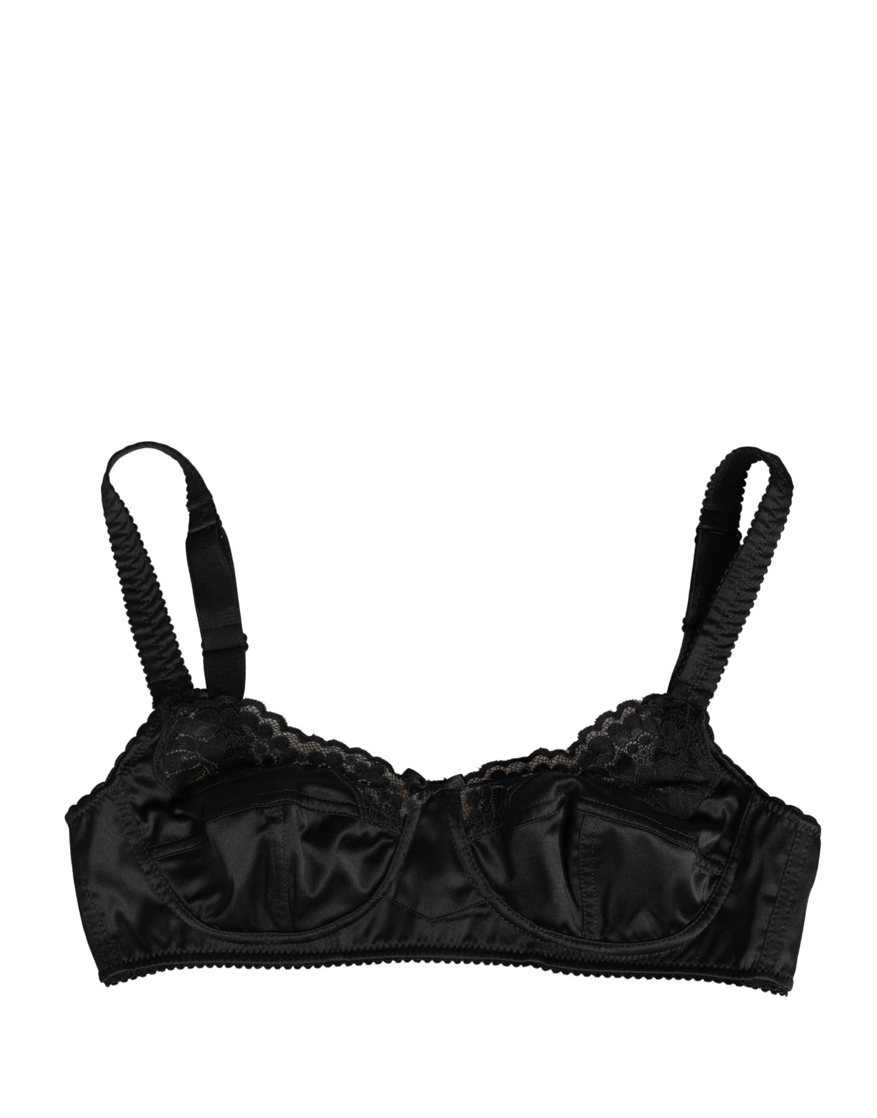 Dolce & Gabbana Black Semi-Pad Underwire Balconette Bra Underwear | Regal Royce