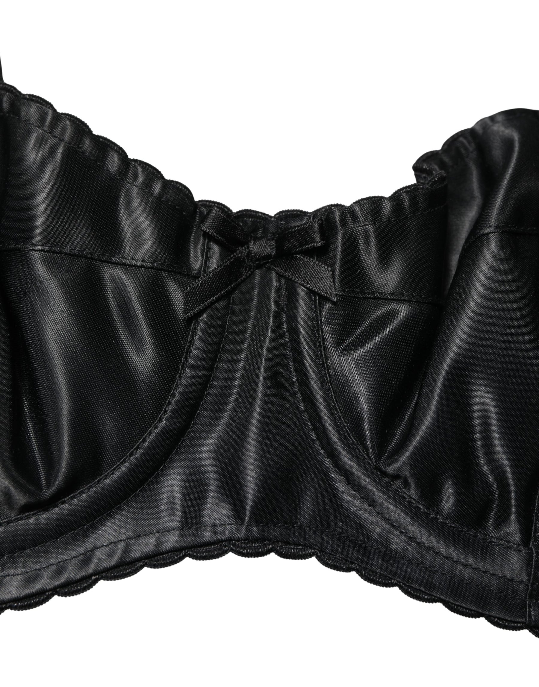 Dolce & Gabbana Black Semi-Pad Underwire Balconette Bra Underwear | Regal Royce