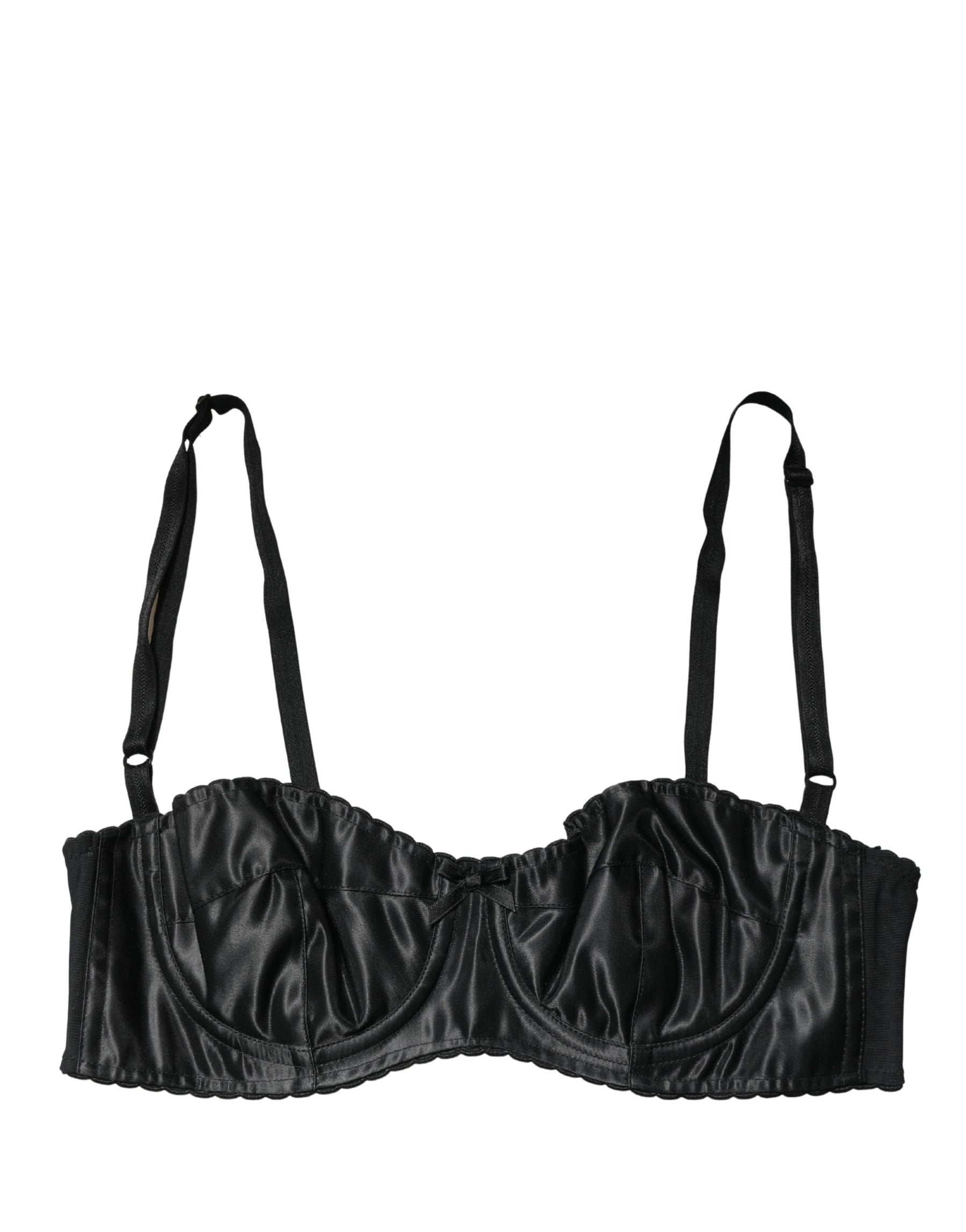 Dolce & Gabbana Black Semi-Pad Underwire Balconette Bra Underwear | Regal Royce