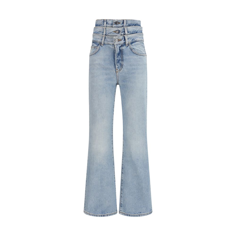 Fiorucci Blue Cotton Flared Jeans | Regal Royce
