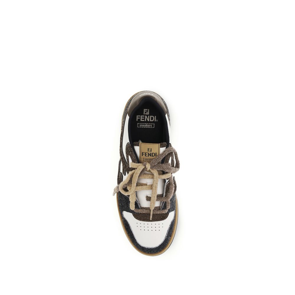 Fendi Multicolor Calf Leather Bos Taurus Low Top Sneakers | Regal Royce