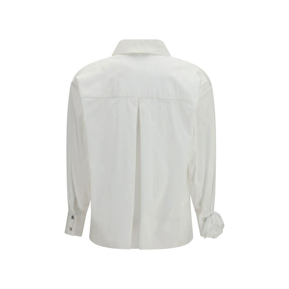Ella White Cotton Pattern Shirt | Regal Royce