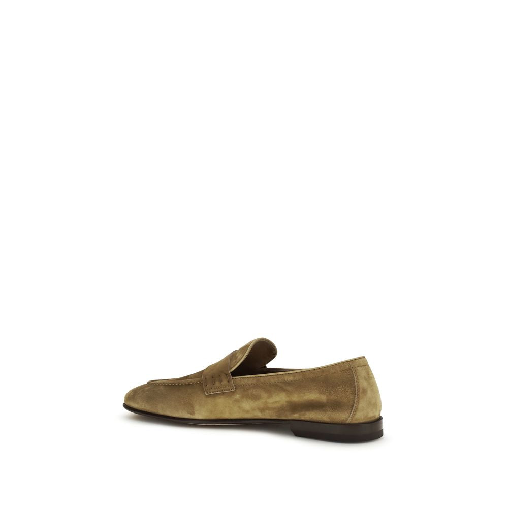 Bally Beige Calf Leather Bos Taurus Slip-On Loafers | Regal Royce