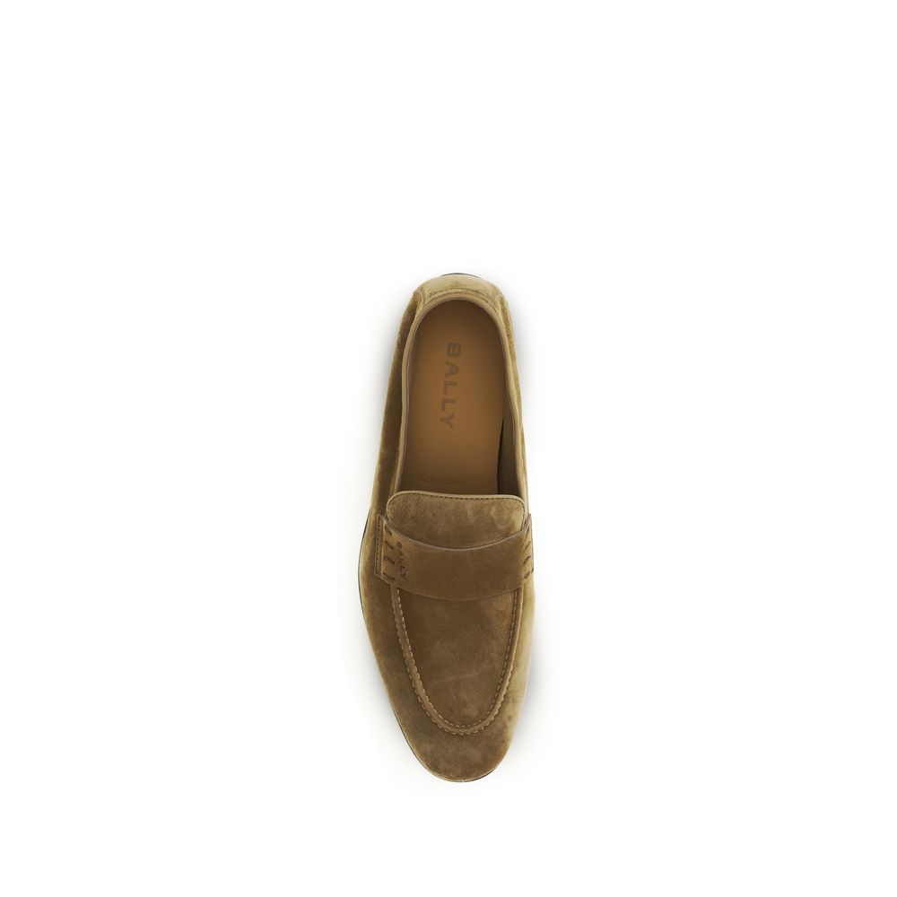 Bally Beige Calf Leather Bos Taurus Slip-On Loafers | Regal Royce