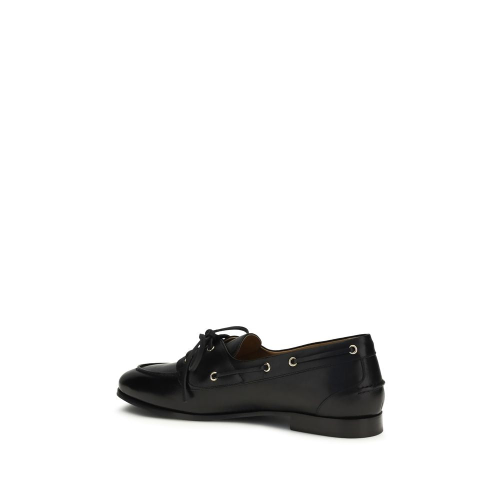 Bally Black Buffalo Leather Slip-On Loafers | Regal Royce