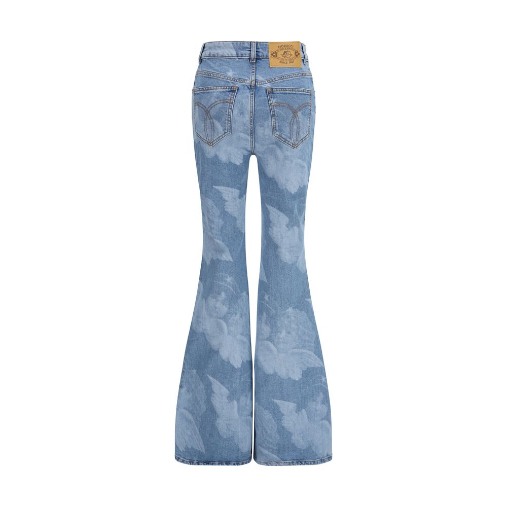 Fiorucci Blue Cotton Flared Jeans | Regal Royce