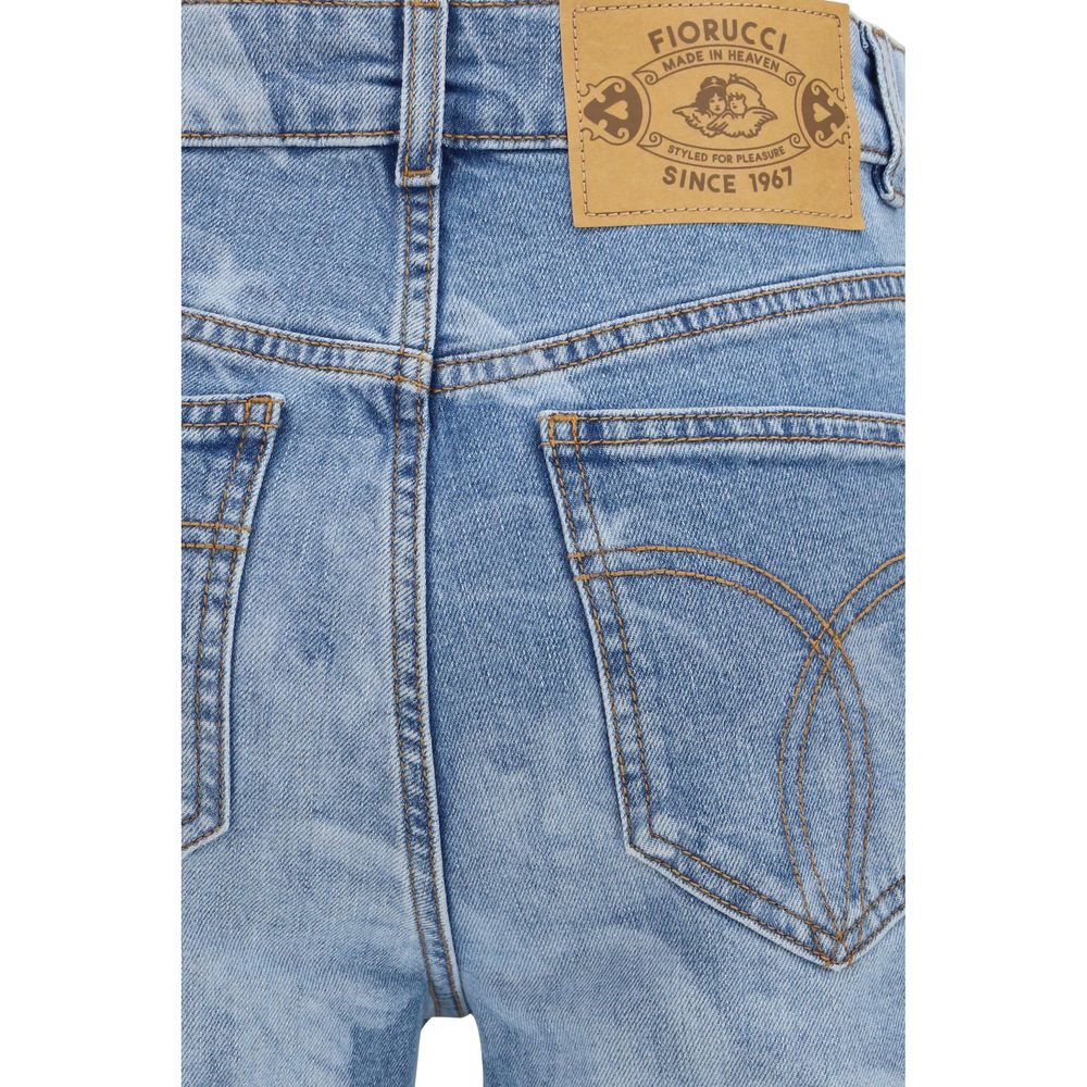Fiorucci Blue Cotton Flared Jeans | Regal Royce