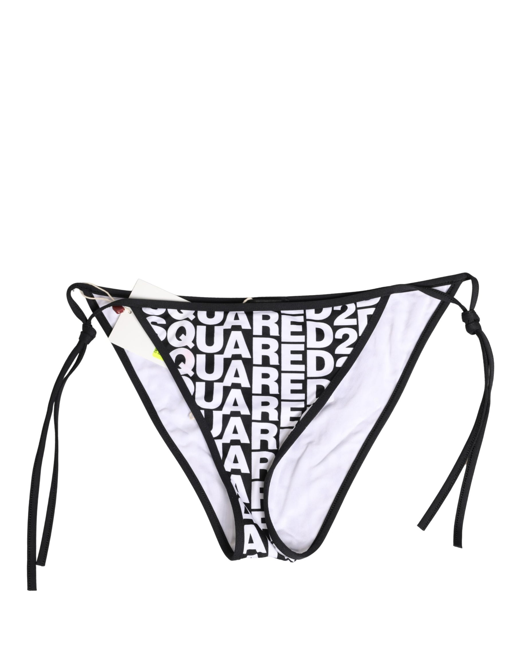 Dsquared² Multicolor Nylon Logo Print Bikini Bottom Swimwear | Regal Royce