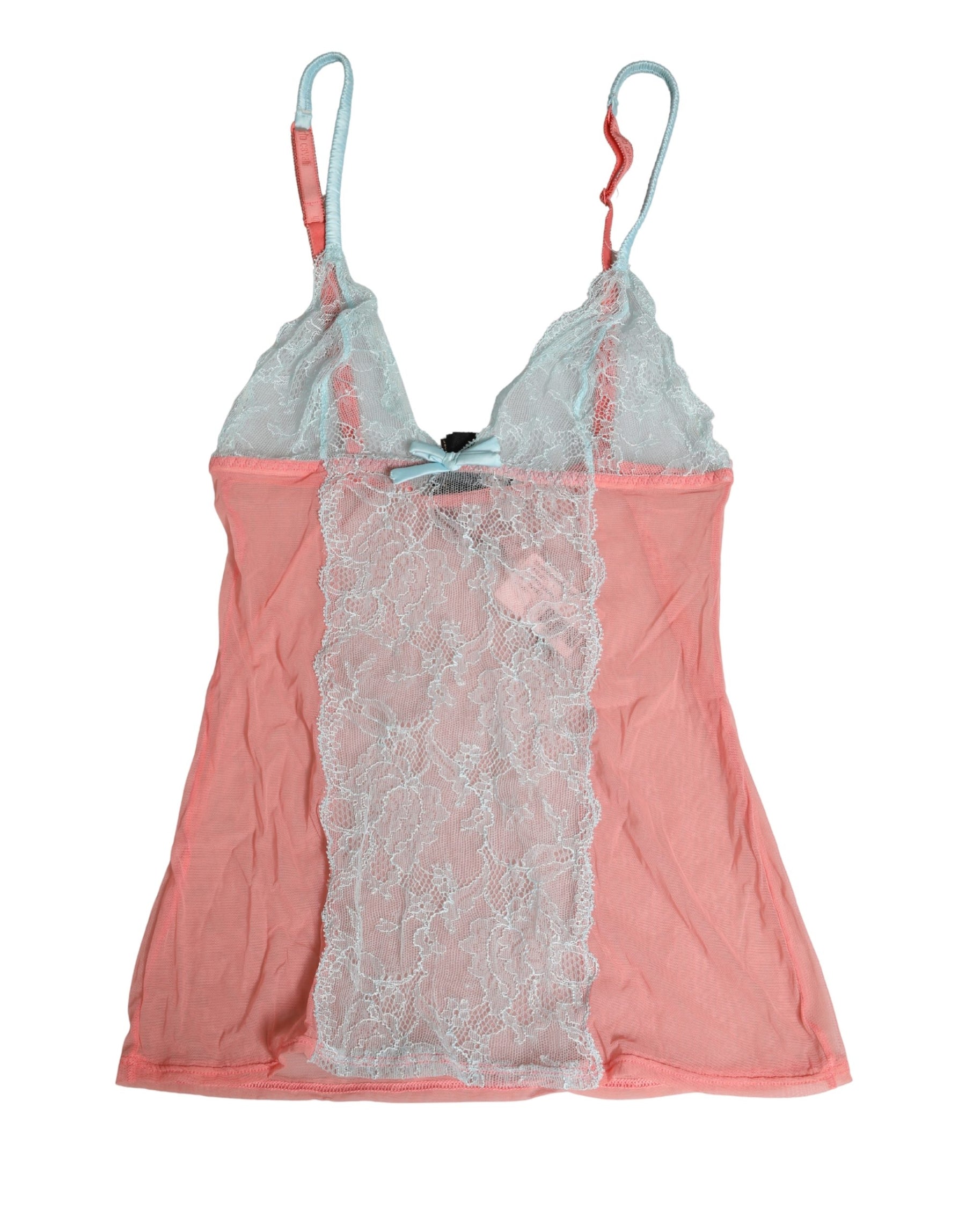 Roberto Cavalli Multicolor Sheer Lace Lingerie Chemise Top Underwear | Regal Royce