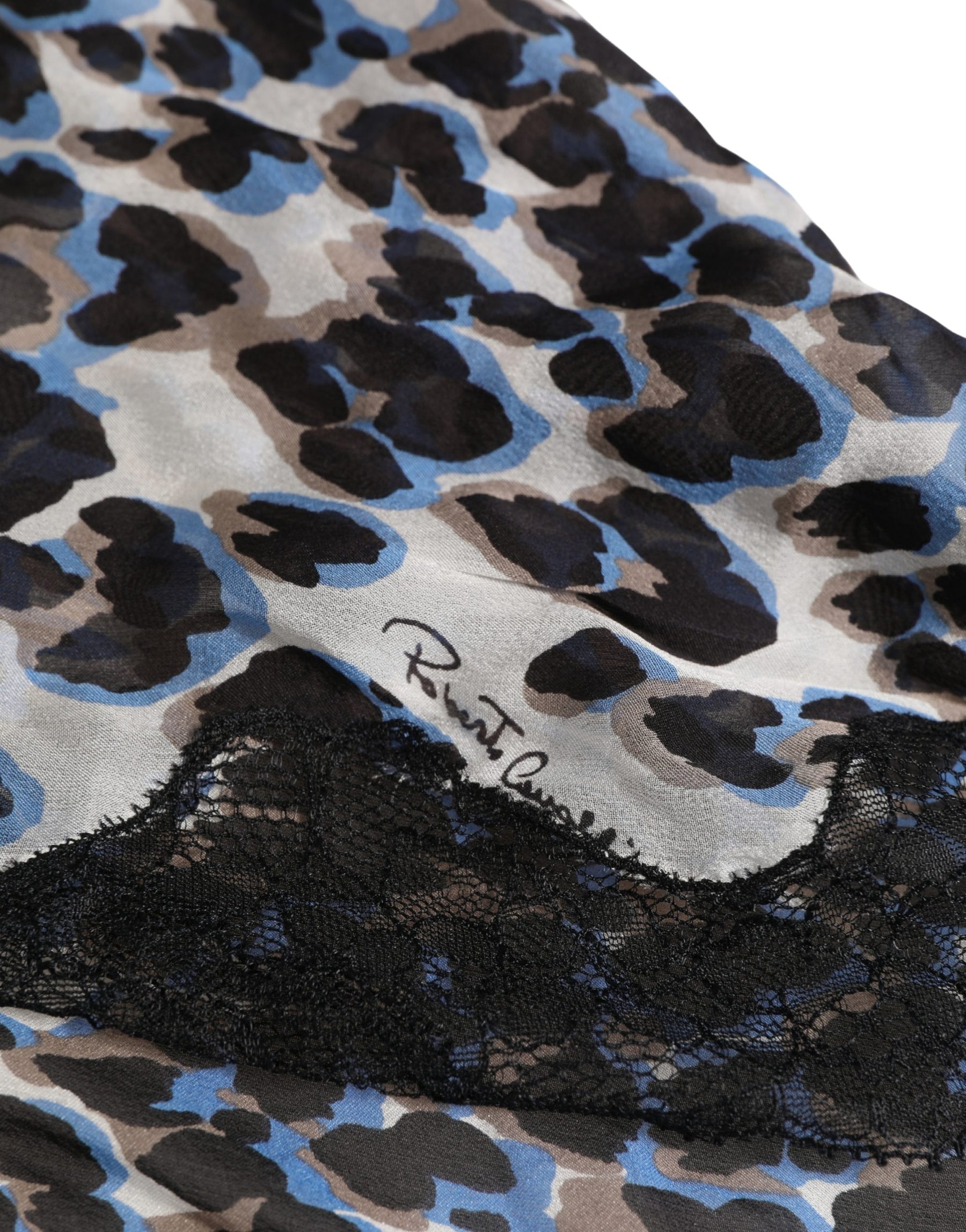 Roberto Cavalli Multicolor Leopard Babydoll Chemise Underwear | Regal Royce