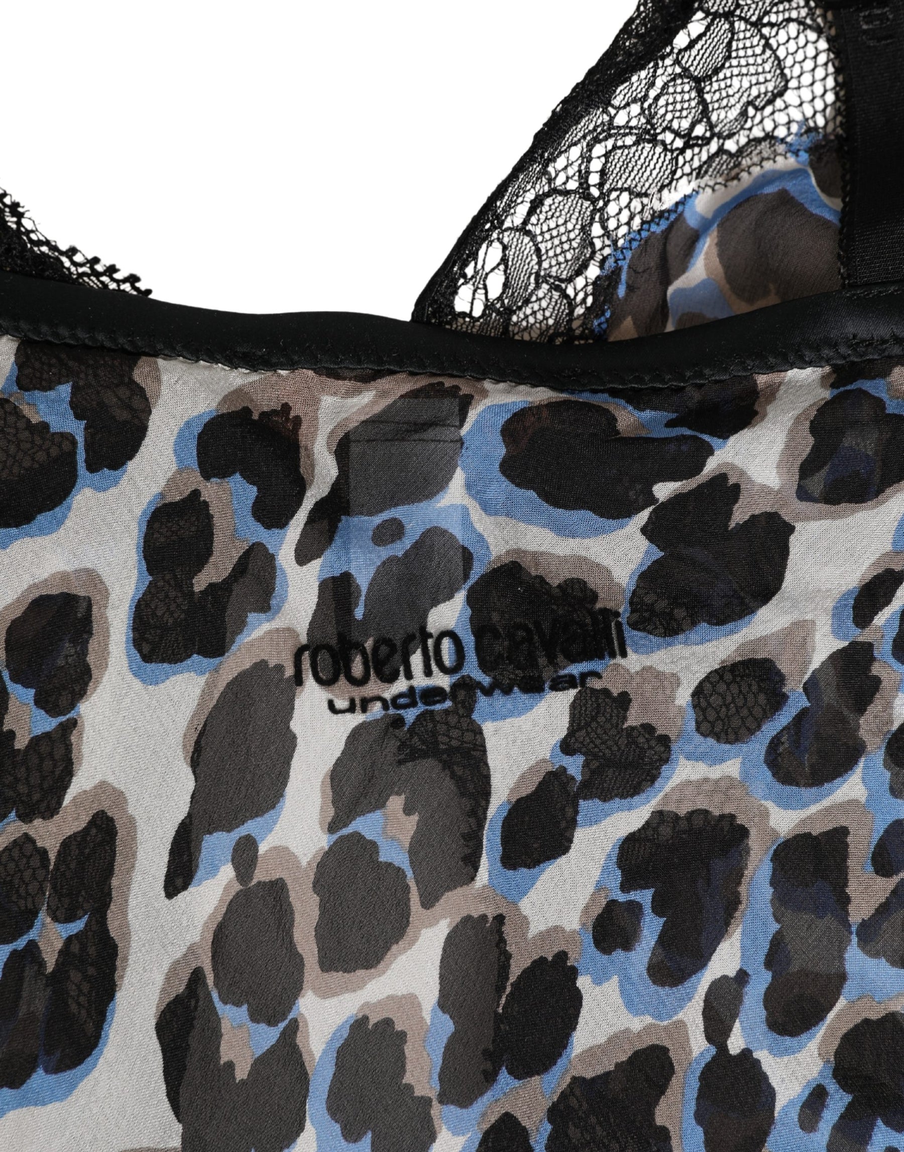 Roberto Cavalli Multicolor Leopard Babydoll Chemise Underwear | Regal Royce