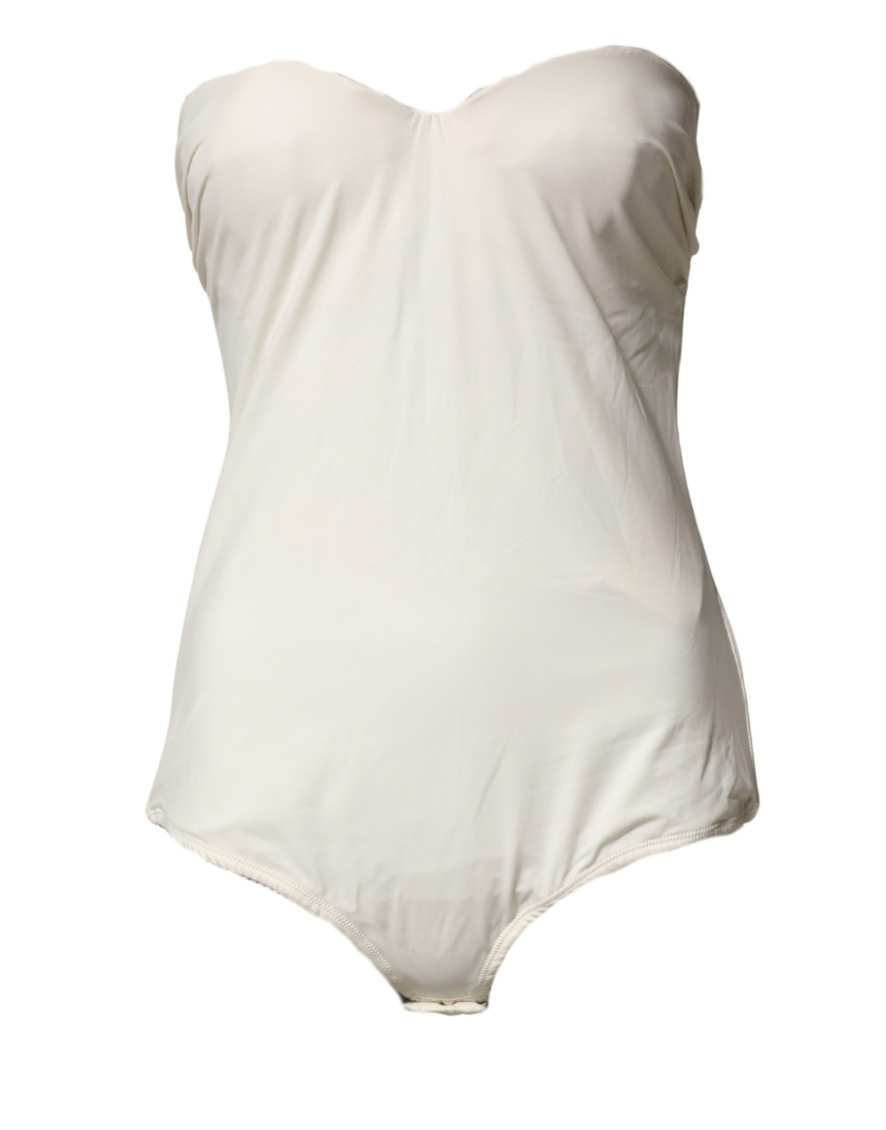 Elisabetta Franchi Off White Strapless One Piece Swimsuit Swimwear | Regal Royce