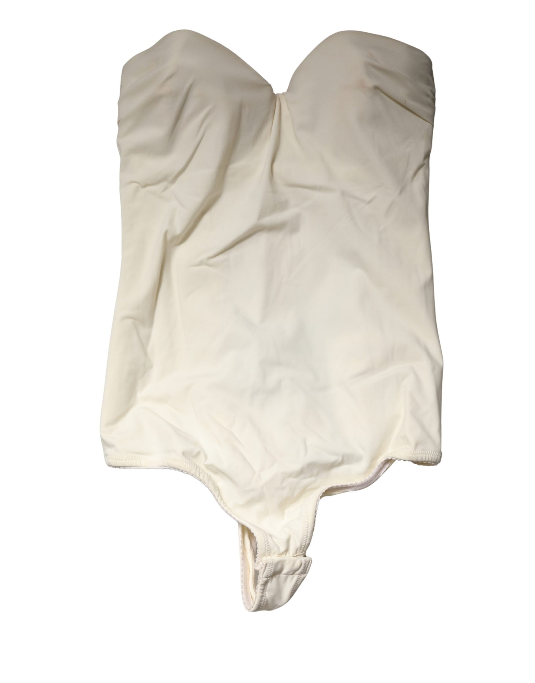Elisabetta Franchi Off White Strapless One Piece Swimsuit Swimwear | Regal Royce