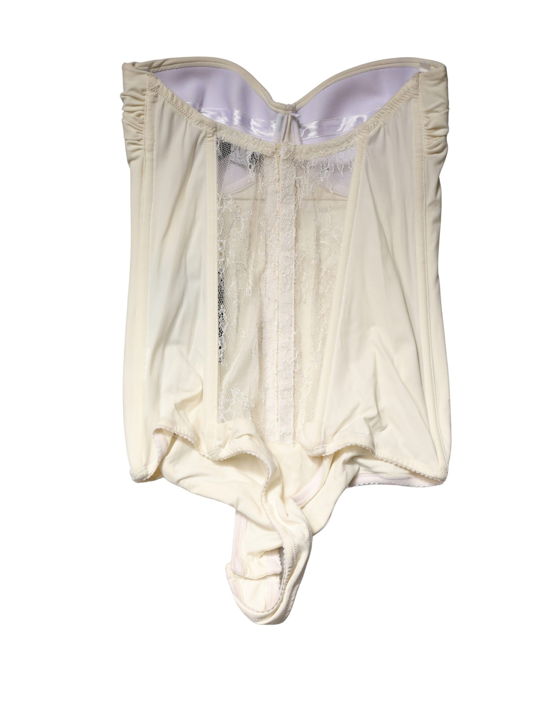 Elisabetta Franchi Off White Strapless One Piece Swimsuit Swimwear | Regal Royce