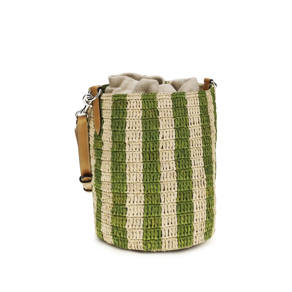 Valentino Garavani Bicolor Raffia Backet Bag | Regal Royce