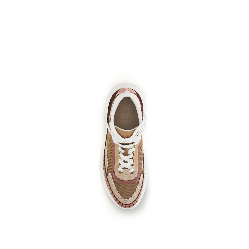 Chloé Brown Polyester Chunky Sneakers | Regal Royce