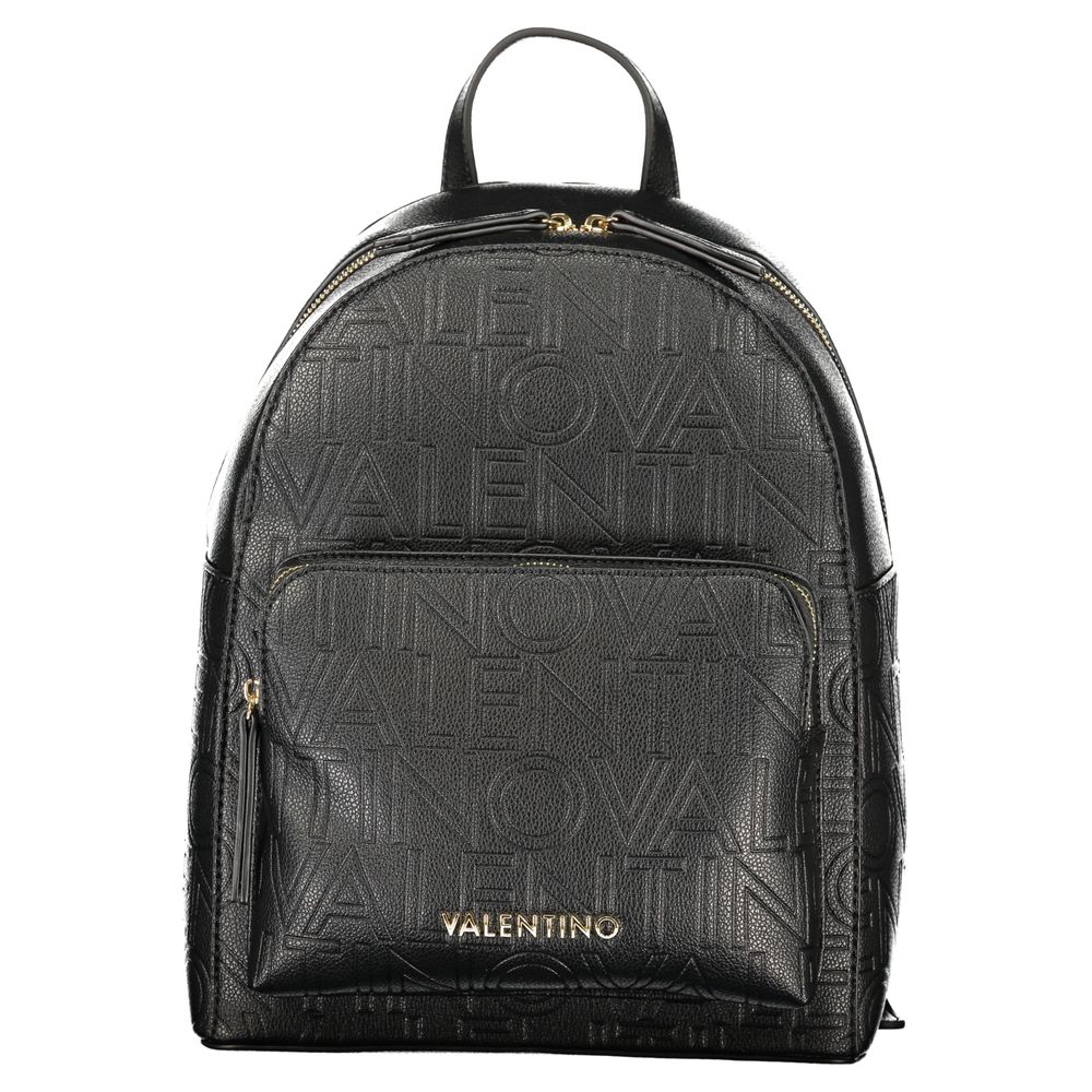 Mario Valentino Black Polyurethane Women's Backpack | Regal Royce