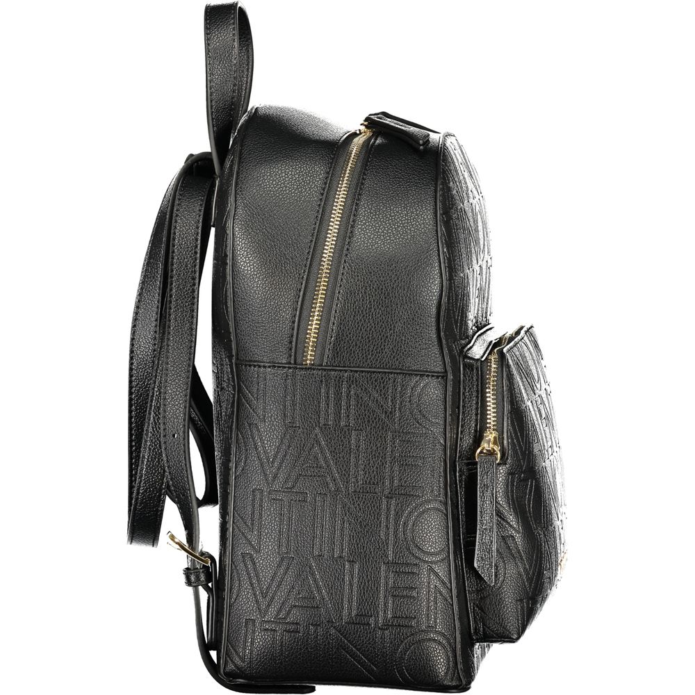 Mario Valentino Black Polyurethane Women's Backpack | Regal Royce