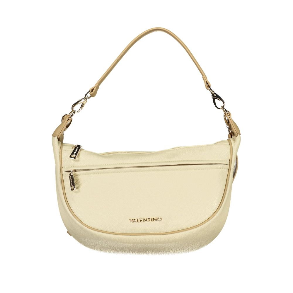 Mario Valentino Beige Polyurethane Women's Bag With Adjustable Shoulder Strap | Regal Royce