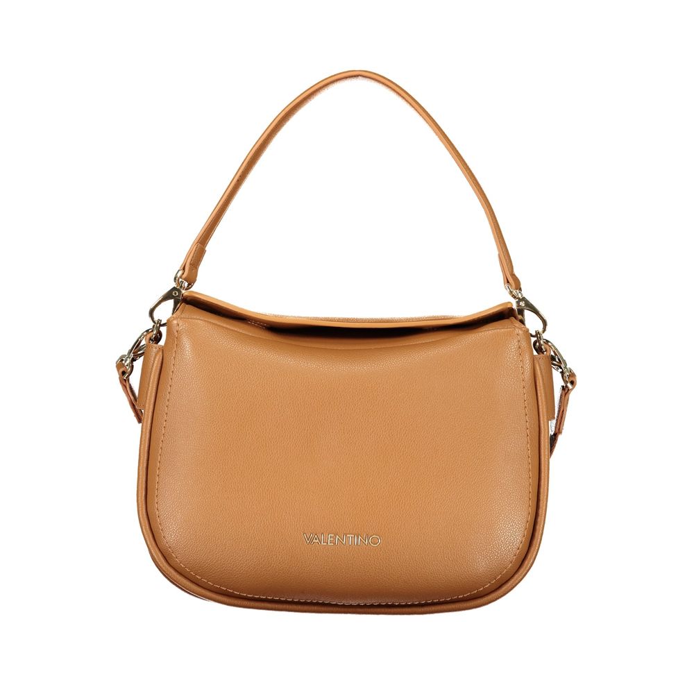 Mario Valentino Brown Polyurethane Women's Bag with Removable Shoulder Strap | Regal Royce
