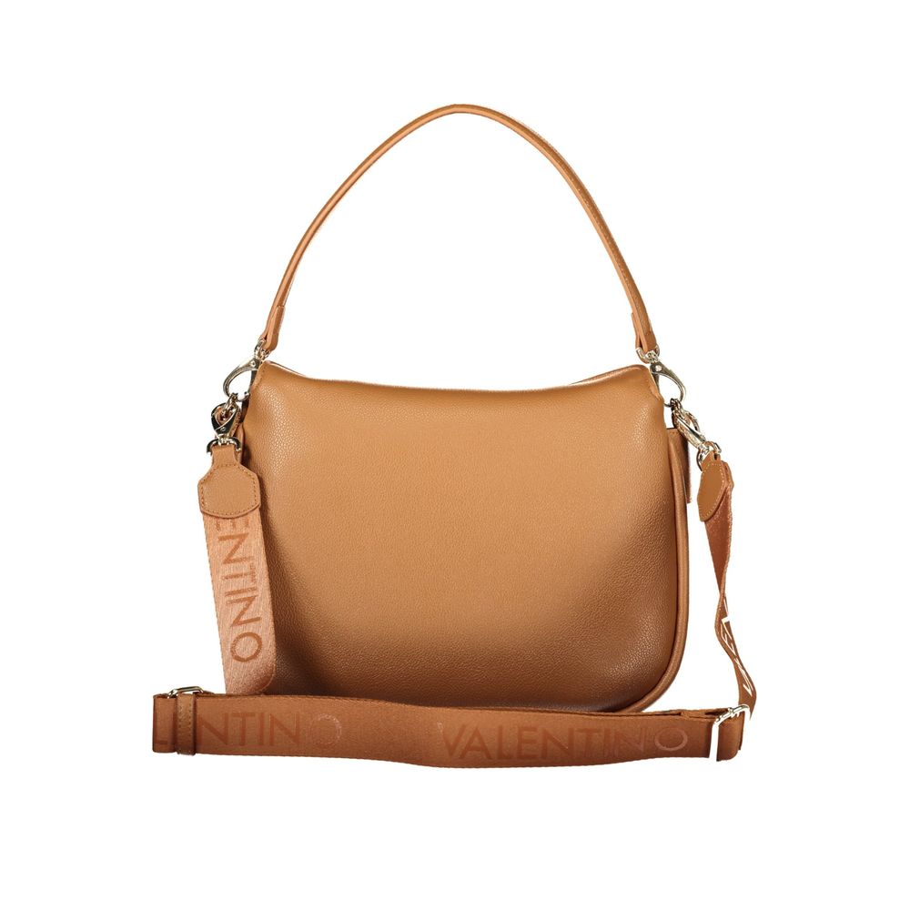 Mario Valentino Brown Polyurethane Women's Bag with Removable Shoulder Strap | Regal Royce