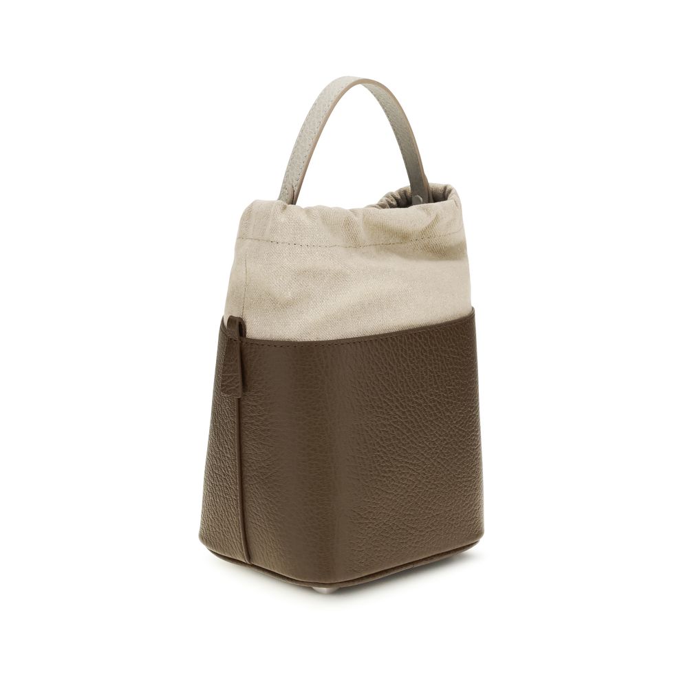 Maison Margiela Brown Calf Leather Bos Taurus Backet Bag | Regal Royce