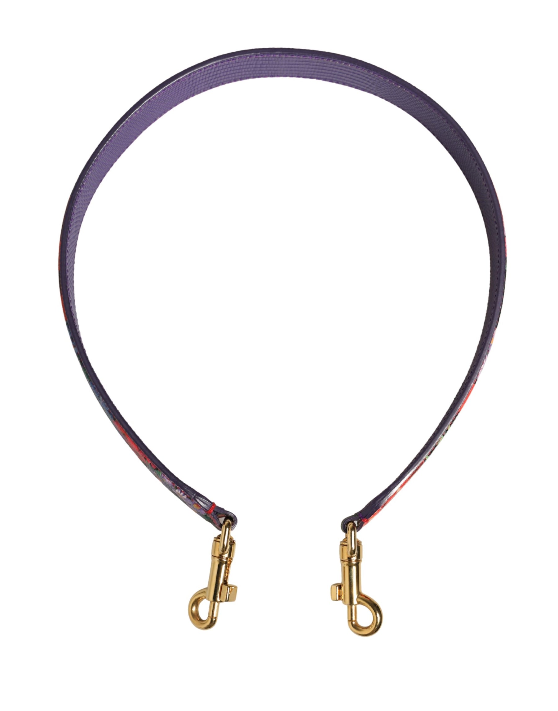 Dolce & Gabbana Multicolor Floral Leather Bag Accessory Shoulder Strap | Regal Royce