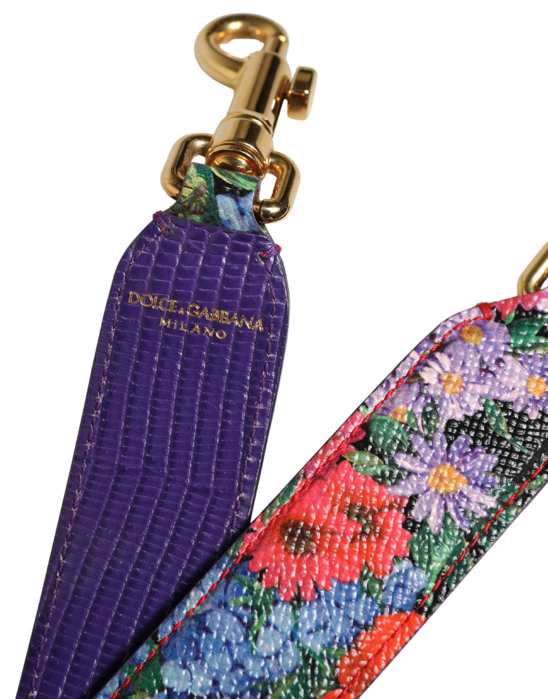 Dolce & Gabbana Multicolor Floral Leather Bag Accessory Shoulder Strap | Regal Royce