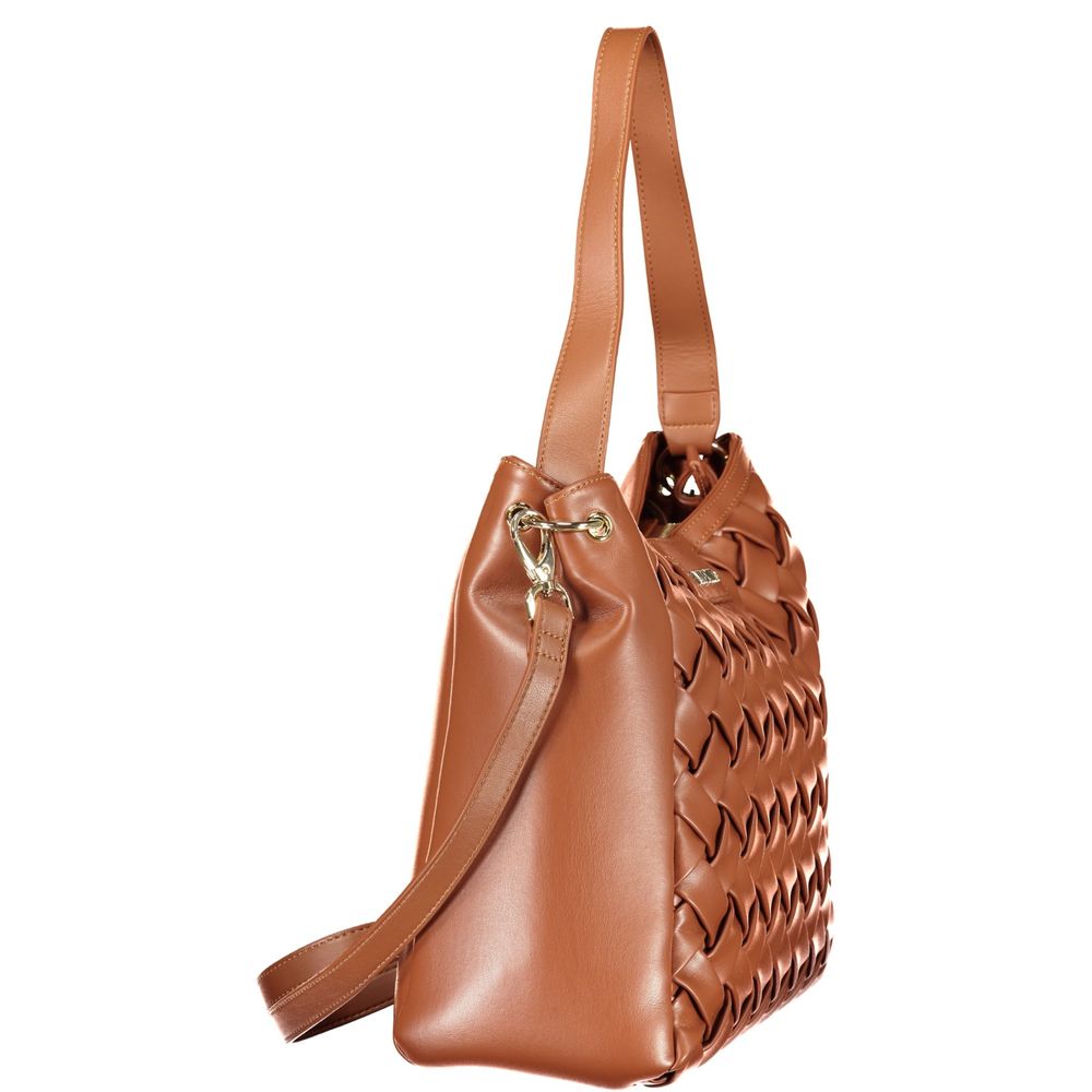 Mario Valentino Brown Polyurethane Women's Bag | Regal Royce