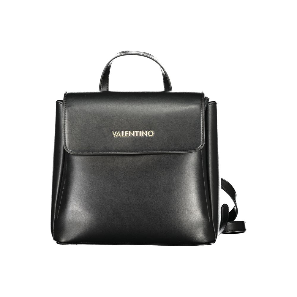 Mario Valentino Black Polyurethane Women's Backpack | Regal Royce